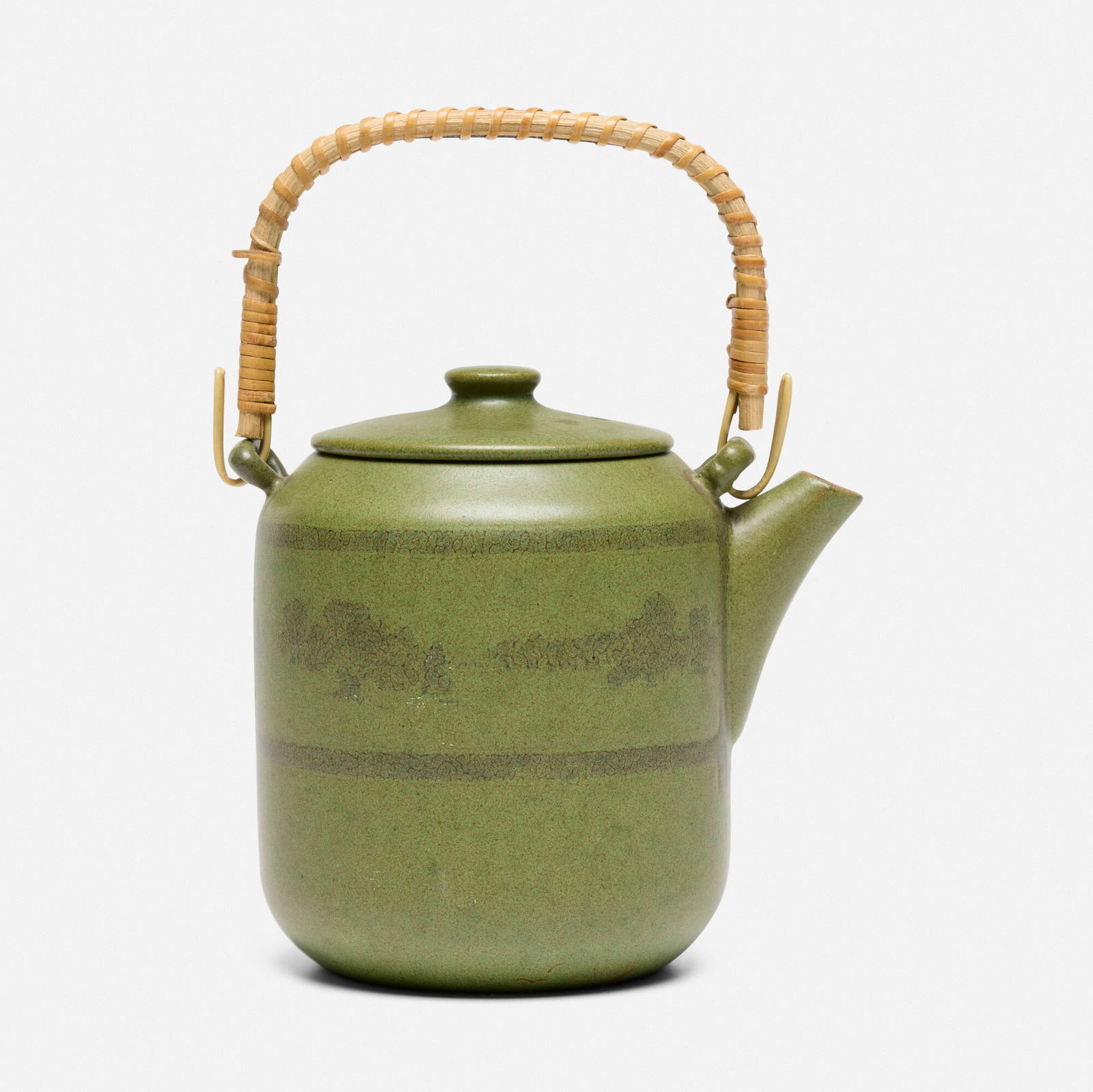 Arthur Baggs and Sarah Tutt for Marblehead Pottery, Teapot with trees (1 of 5)