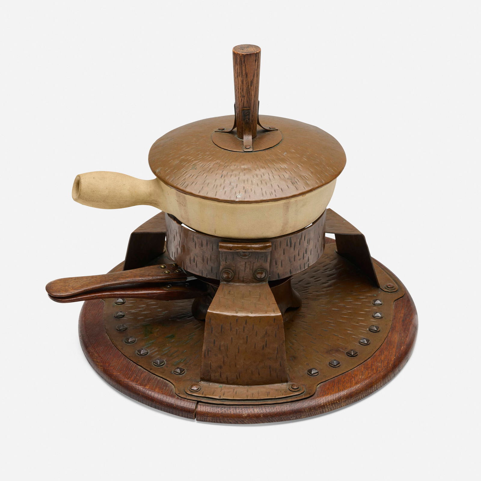 Gustav Stickley, Chafing dish stand, model 352 (1 of 3)