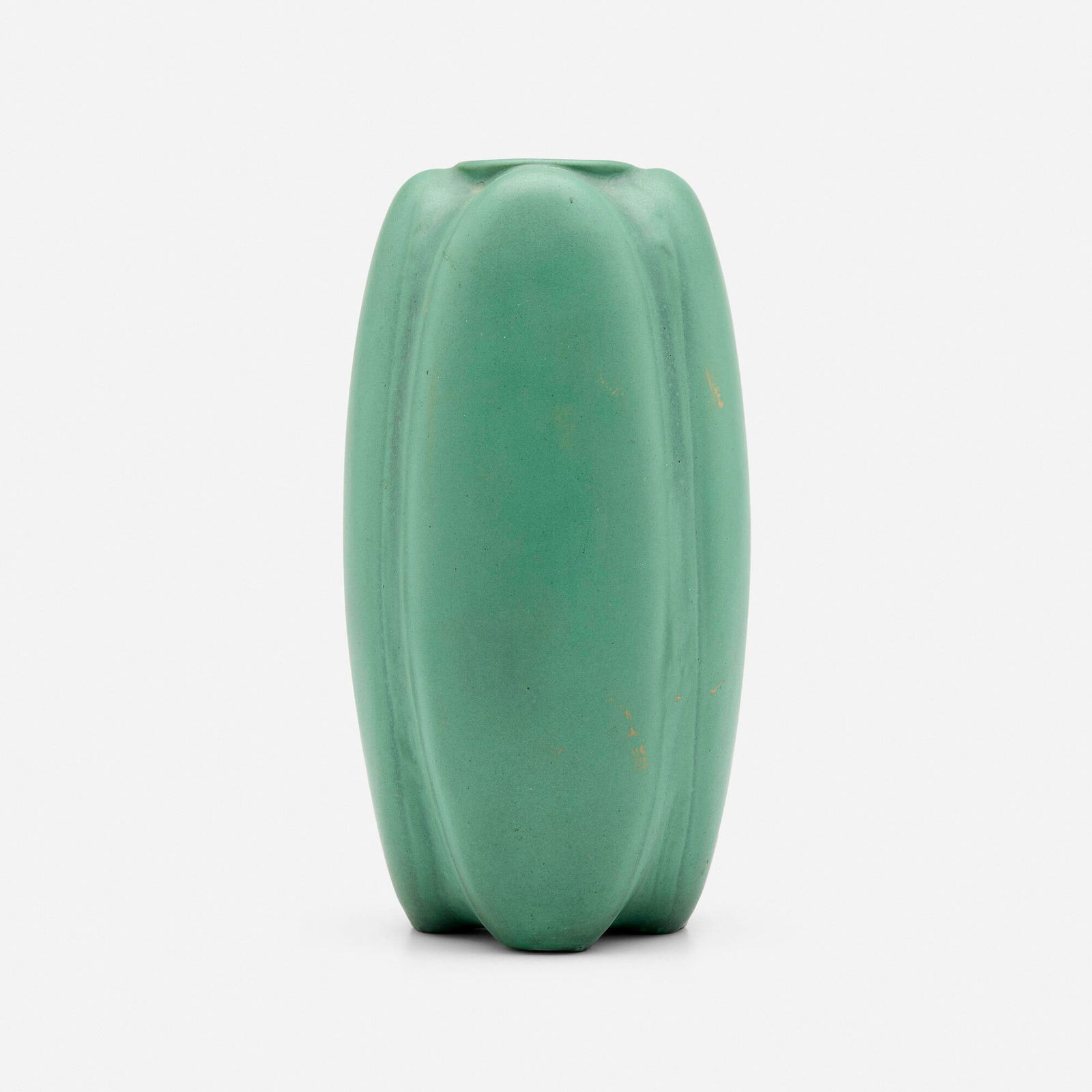 Fritz Albert for Teco Pottery, Vase, model 112: Fritz Albert for Teco Pottery Vase, model 112 USA, c. 1904glazed earthenware 10 h x 5.125 dia in (25 x 13 cm) Literature: Teco: Art Pottery of the Prairie School, Darli