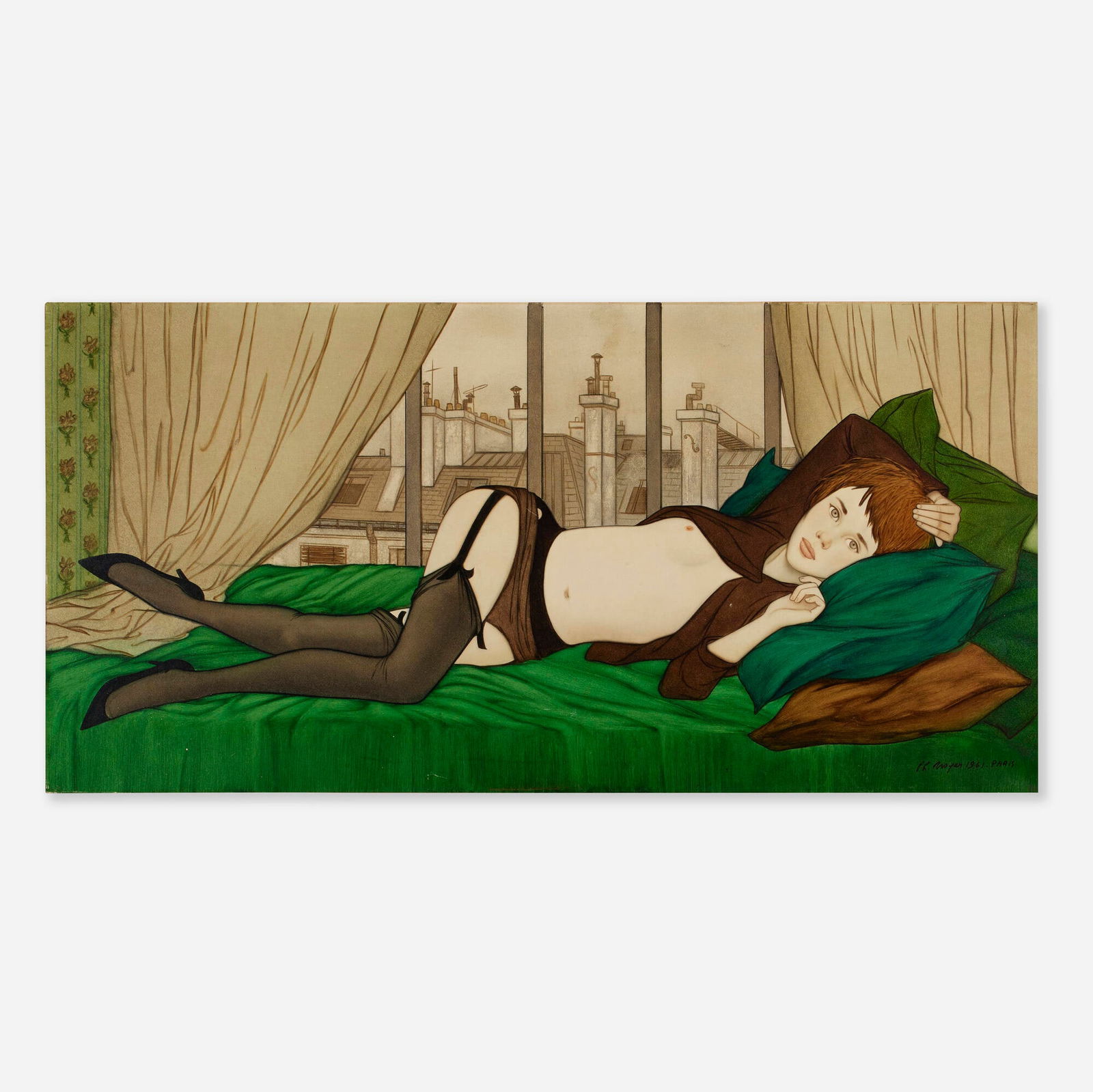 Philippe Henri Noyer, Nadine et les toits de Paris (1 of 4)