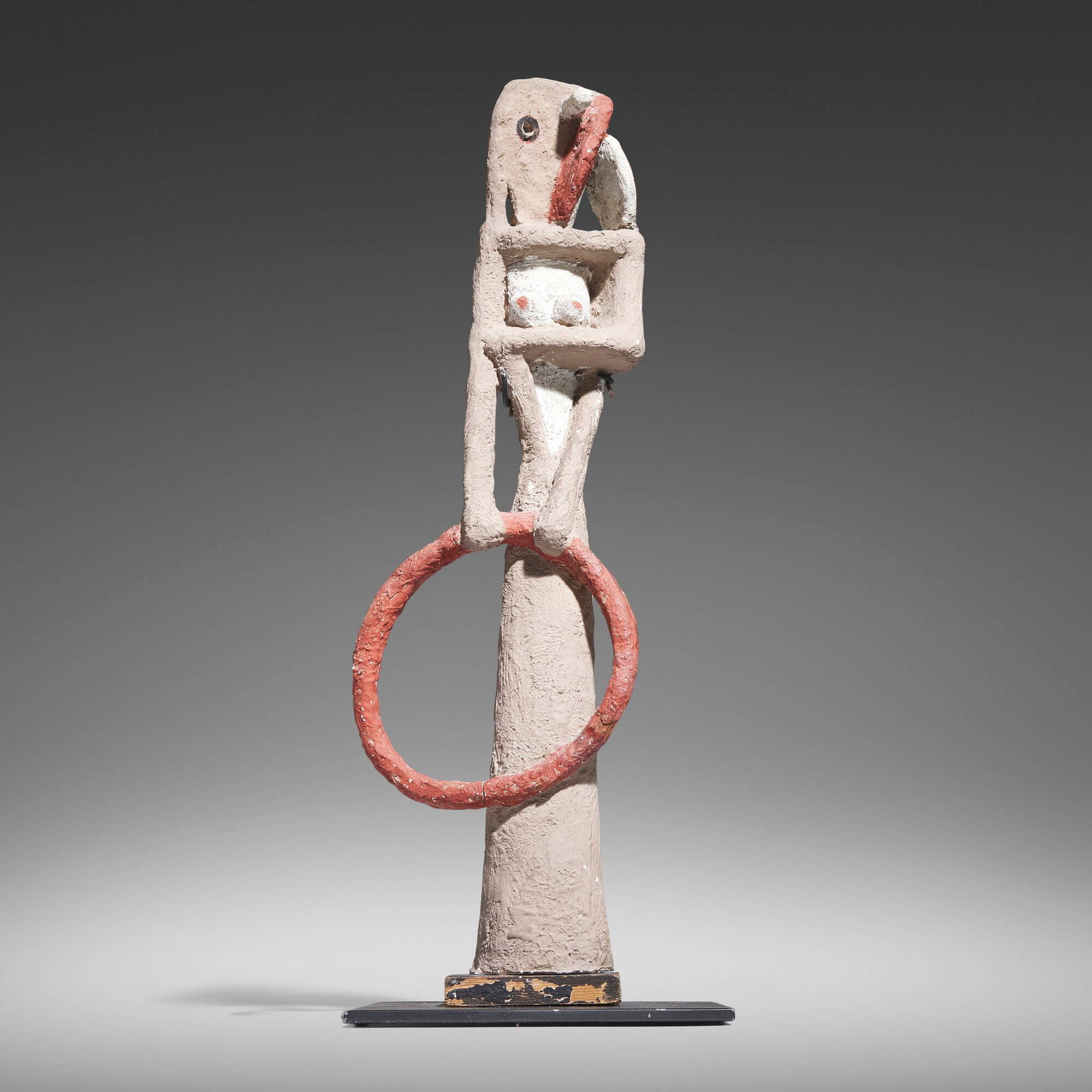 Jean Lambert-Rucki, Untitled (Mother and Child): Jean Lambert-Rucki Untitled (Mother and Child) 1936painted plaster 20.25 h x 6.25 w x 3 d in (51 x 16 x 8 cm) This work is unique. Provenance: Galerie Yves Gastou, Pari