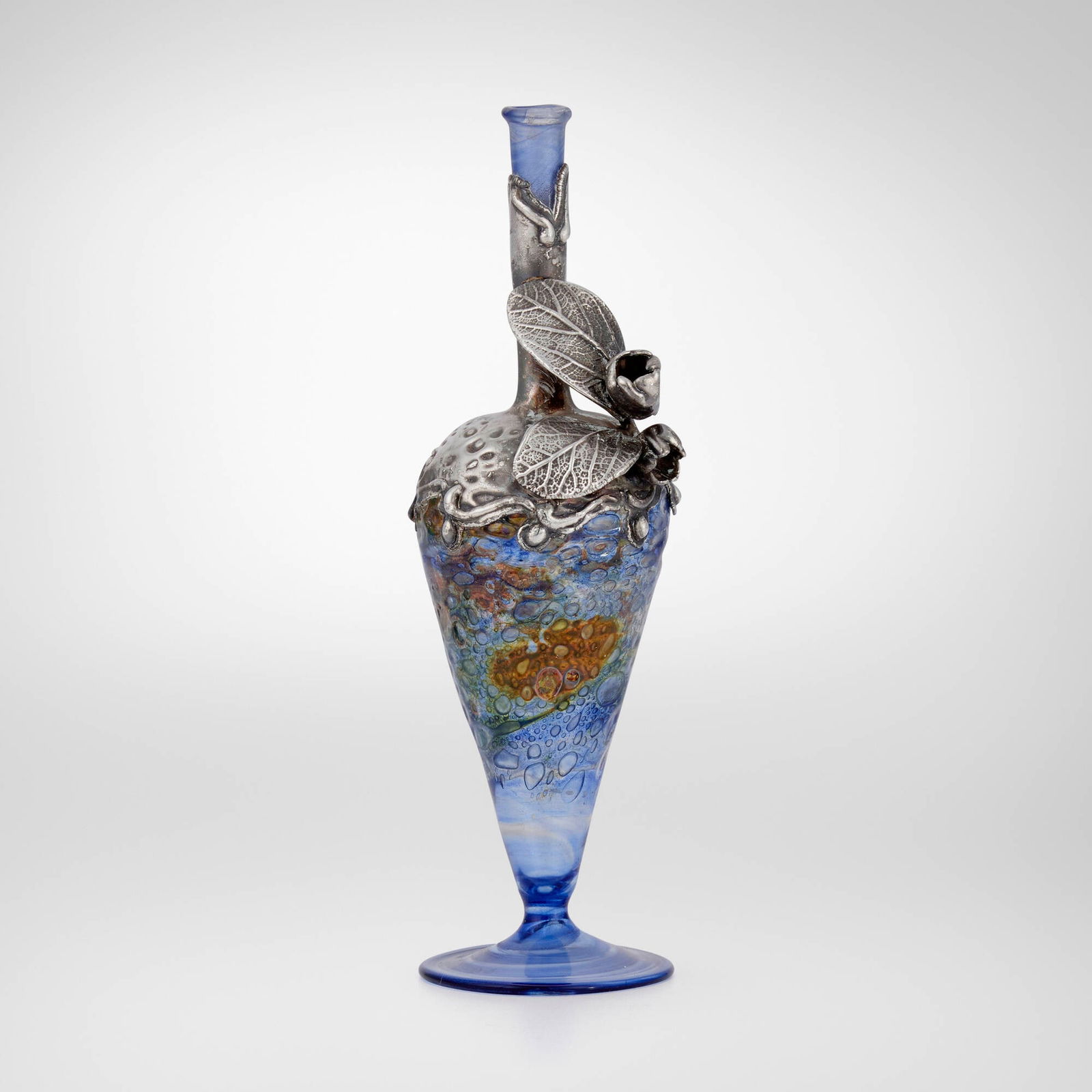 Art Nouveau Style, Vase with applied buds and leaves (1 of 4)