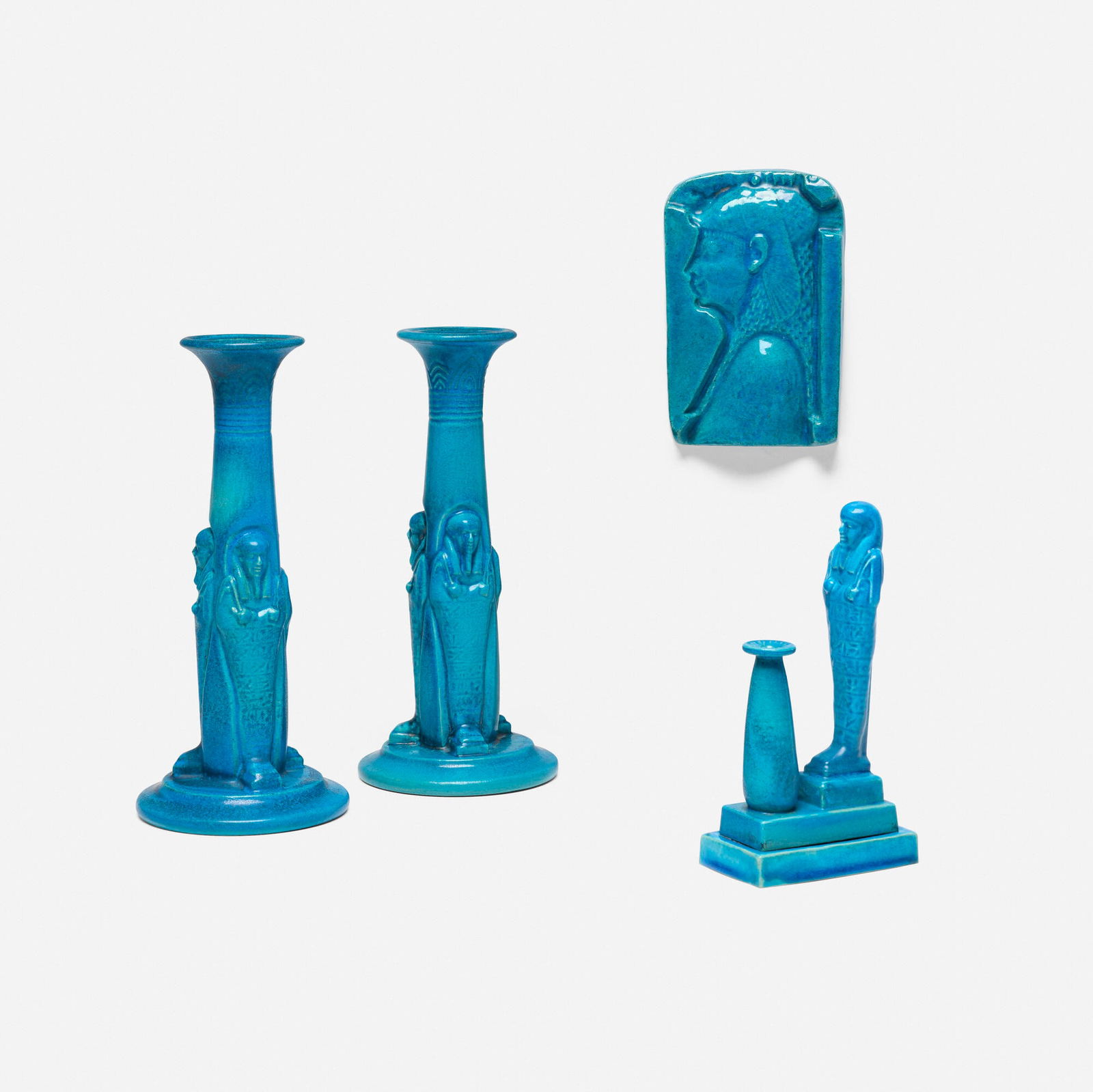 Marblehead Pottery, Collection of four Egyptian Revival works (1 of 4)