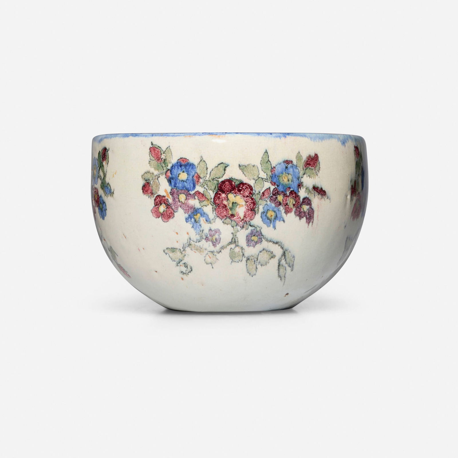 Edith Penman and Elizabeth Hardenbergh for Byrdcliffe, Bowl with floral garlands (1 of 3)