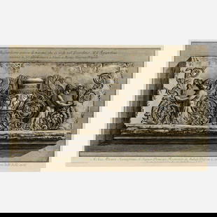 Giovanni Battista Piranesi, Bassorilievo antico di marmo che si vede nel Giardino Aldobrandini: Giovanni Battista Piranesi Bassorilievo antico di marmo che si vede nel Giardino Aldobrandini (from Volume II of Vasi, Candelebri, Cippi, Sarcofagi, tripodi, lvcerne ed ornamenti antichi) 1778etching