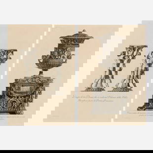 Giovanni Battista Piranesi, Two plates: Giovanni Battista Piranesi Two plates from Volume II of Vasi, Candelebri, Cippi, Sarcofagi, tripodi, lvcerne ed ornamenti antichi 1778etching sight (each): 15.75 h x 10.625 w in (40 x 27 cm) L