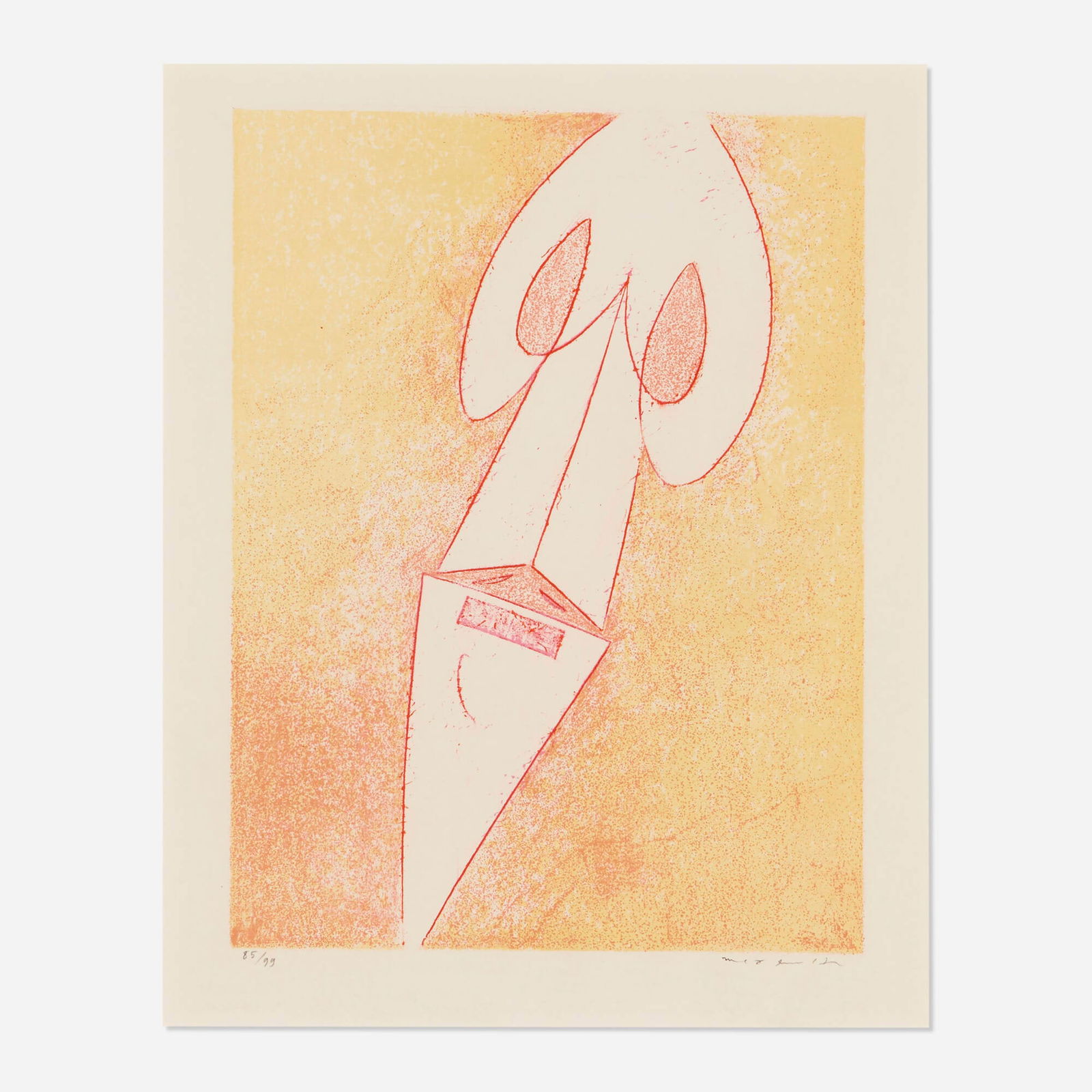 Max Ernst, Hors festin: Max Ernst Hors festin 1972lithograph in colors on Arches sight: 14.75 h x 11.75 w in (37 x 30 cm) Signed and numbered to lower edge '85/99 Max Ernst'. This work is number 85 from the edition o