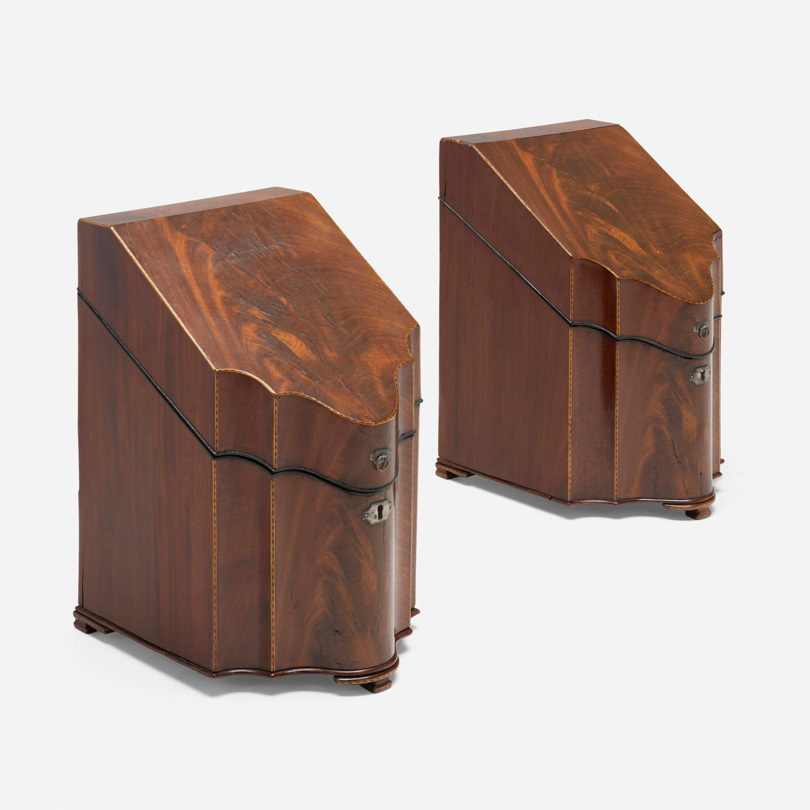English, George III knife boxes, pair (1 of 4)