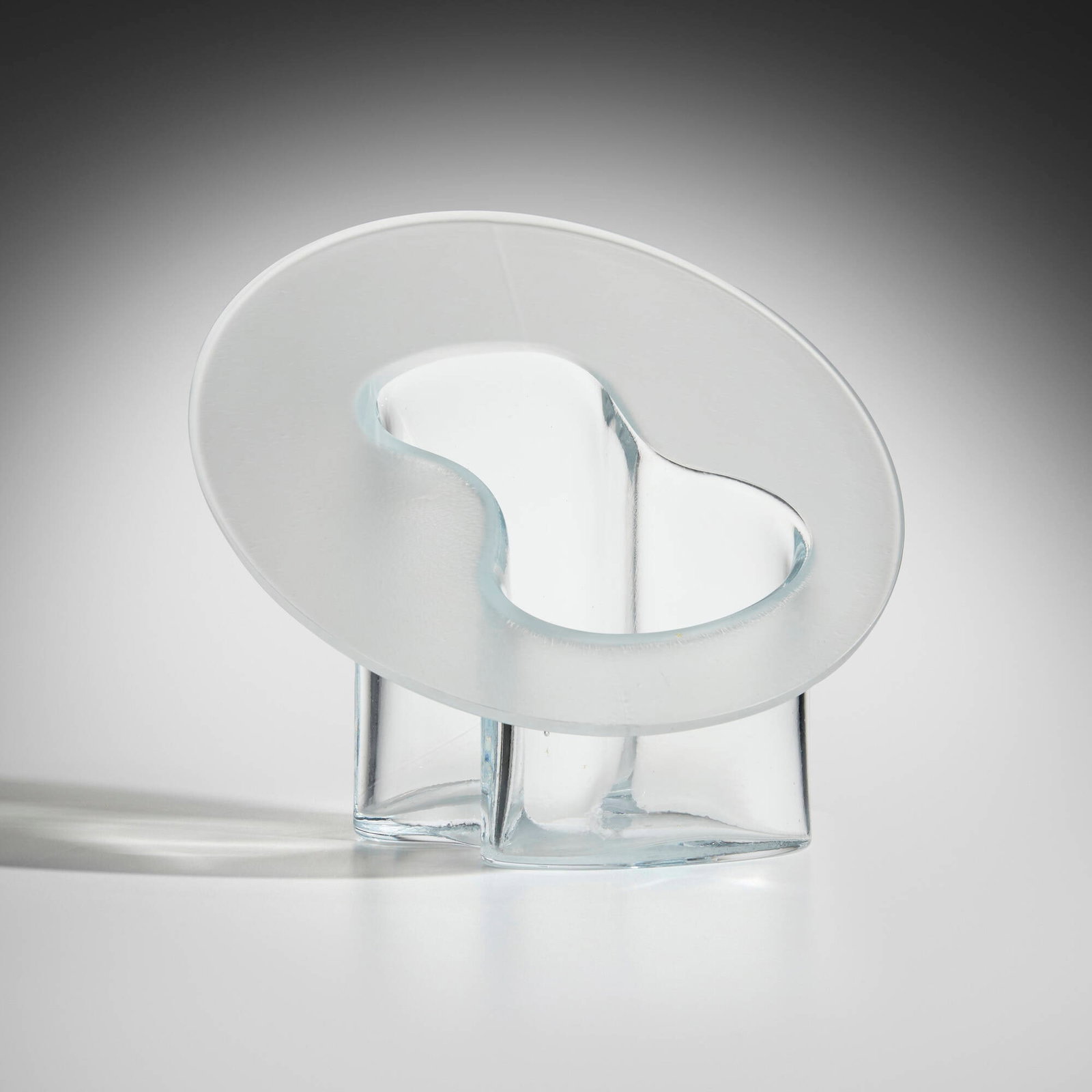 Timo Sarpaneva, Marcel vase: Timo Sarpaneva Marcel vase IittalaFinland, 1993mold-blown and sand-blasted glass 12 h x 11.75 w x 11.5 d in (30 x 30 x 29 cm) Molded signature, manufacturer's mark, date and number to un