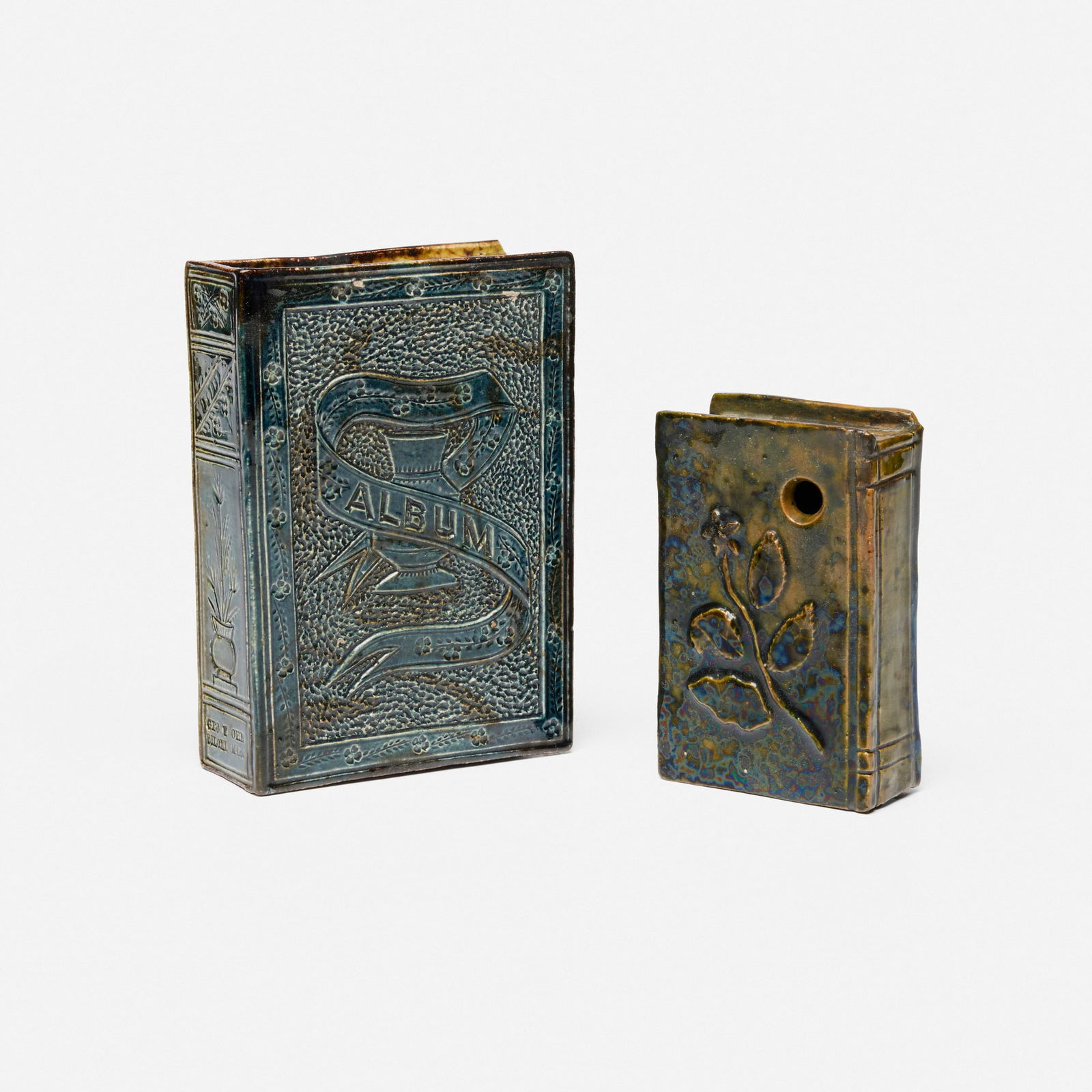 George E. Ohr, Album flask and novelty book inkwell (1 of 7)