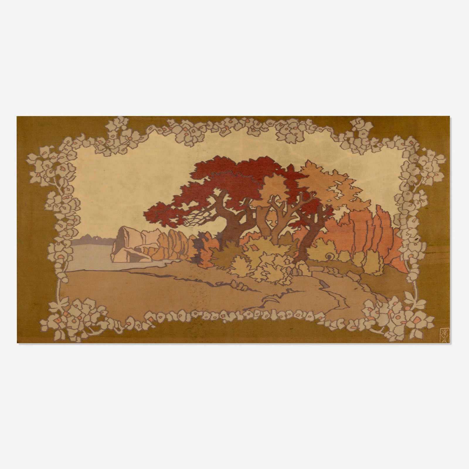 Rudolf Hammel, Art Nouveau landscape tapestry (1 of 4)