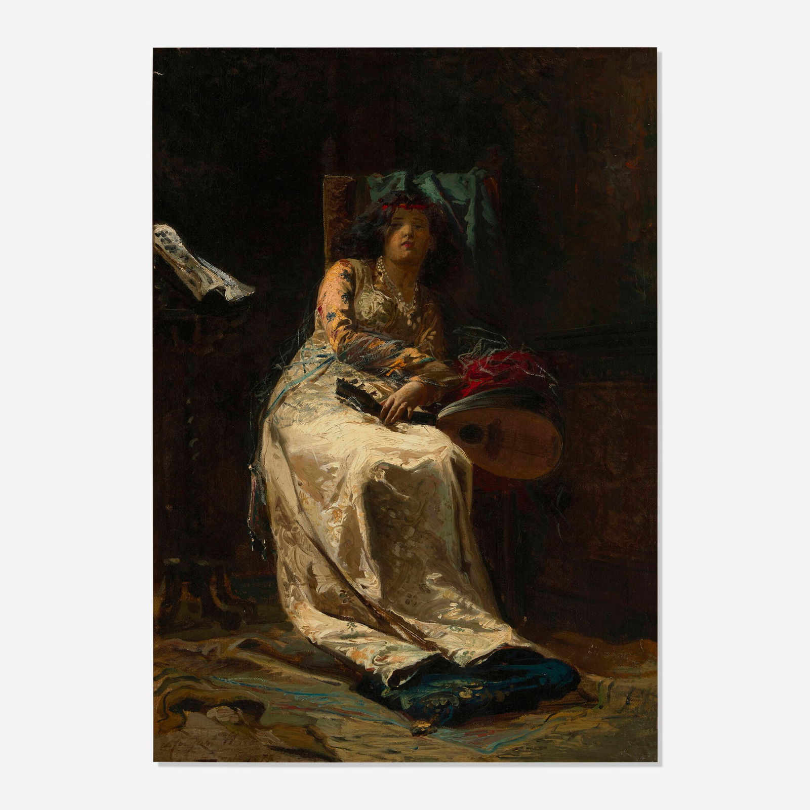 Artist Unknown, Woman with Lute (1 of 4)