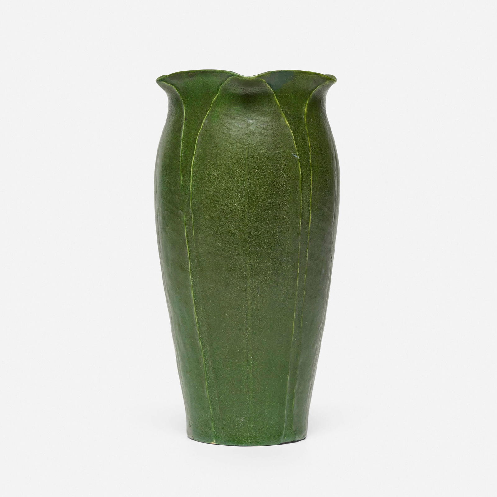 Grueby Faience Company, Vase with leaves (1 of 3)