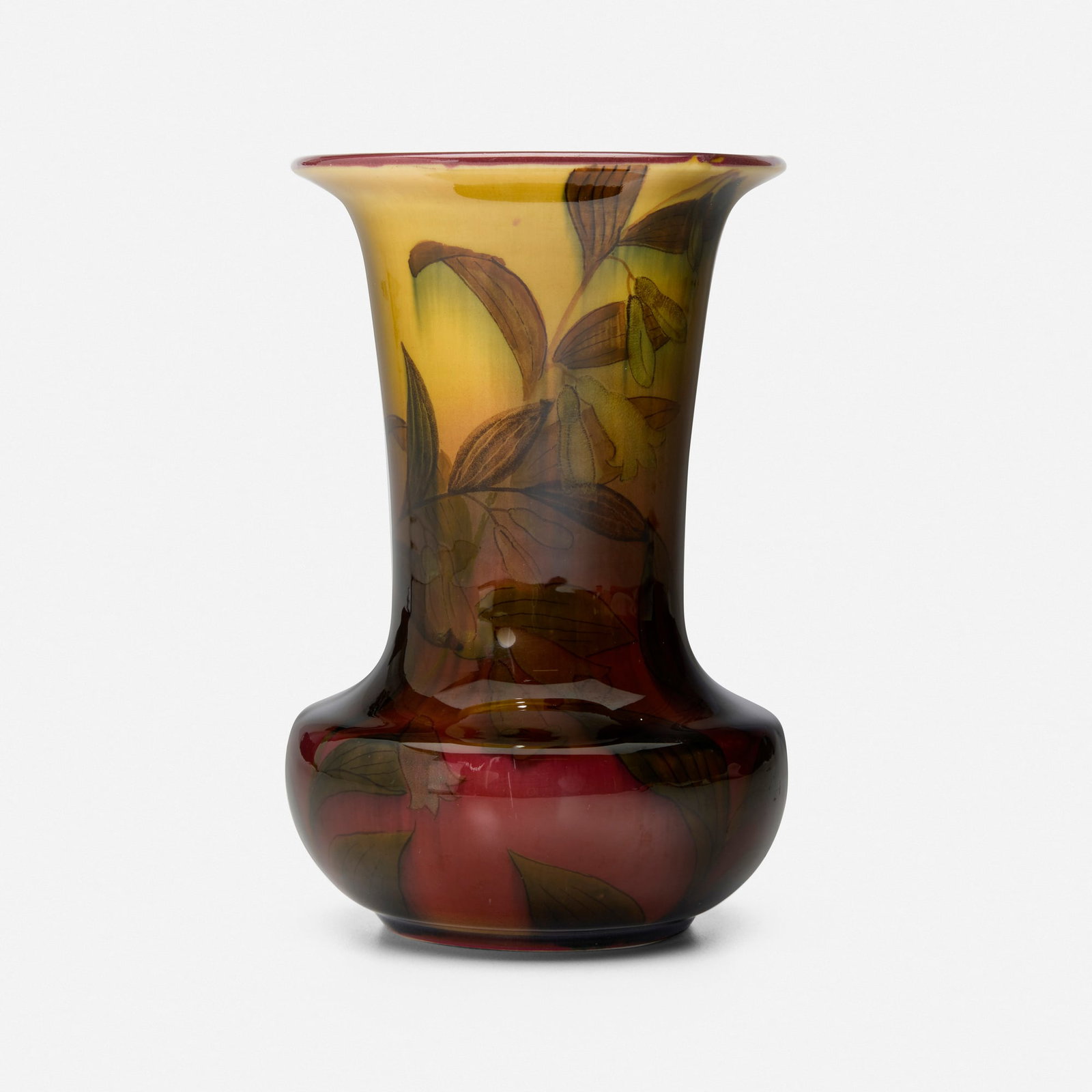 Kataro Shirayamadani for Rookwood Pottery, Decorated Porcelain vase with bell flowers (1 of 4)