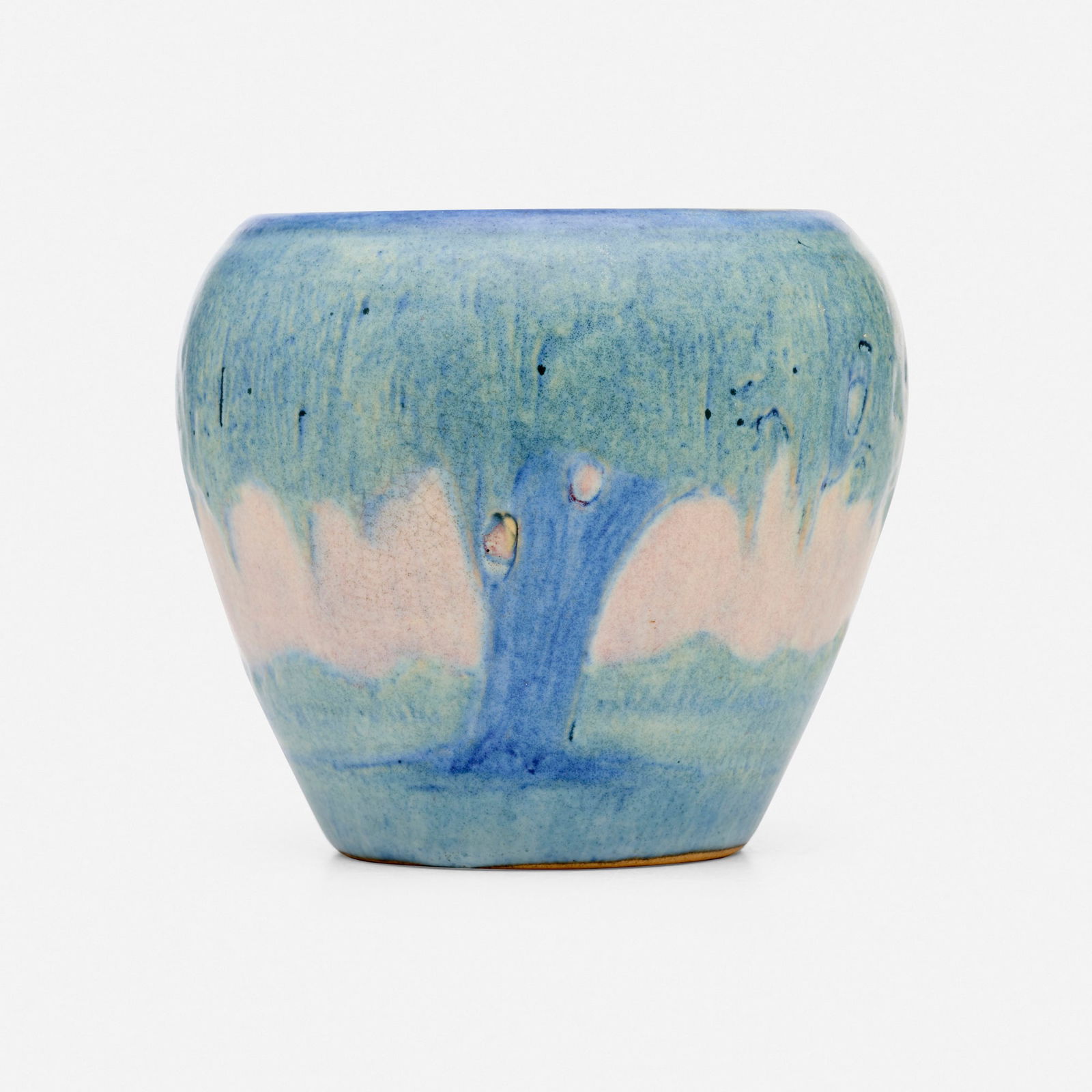 Anna Frances Simpson for Newcomb, Twilight scenic cabinet vase with live oaks and Spanish moss (1 of 4)