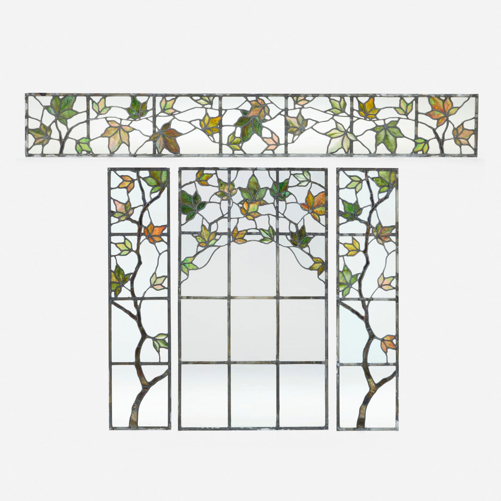 In the manner of John Scott Bradstreet, Window panels, set of four (1 of 3)