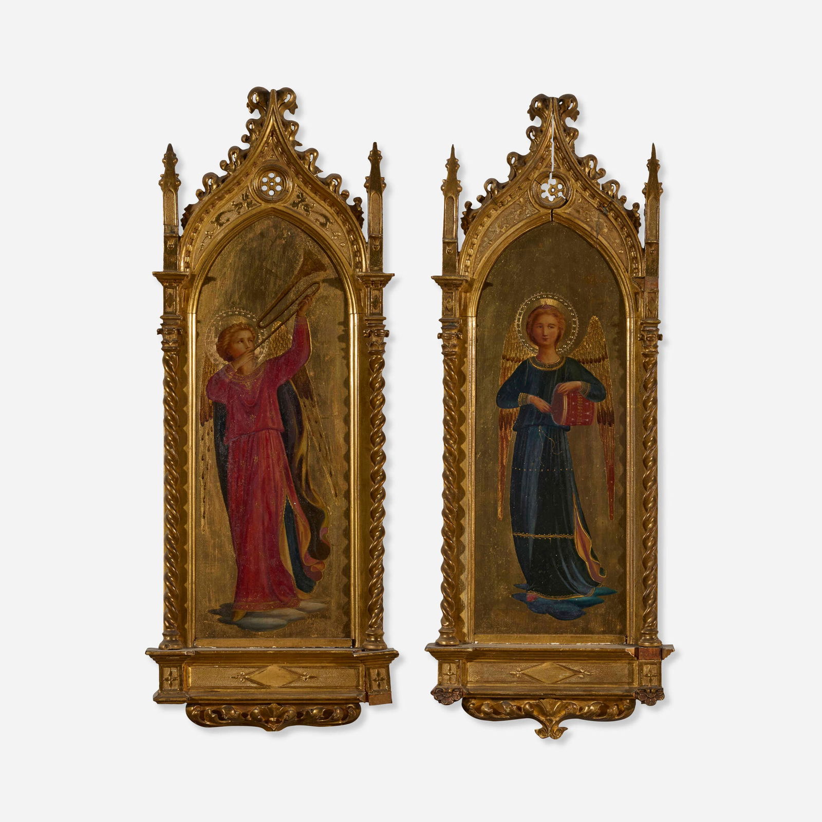 After Fra Angelico, Angel Beating a Drum; Angel with a Trumpet (two works) (1 of 2)