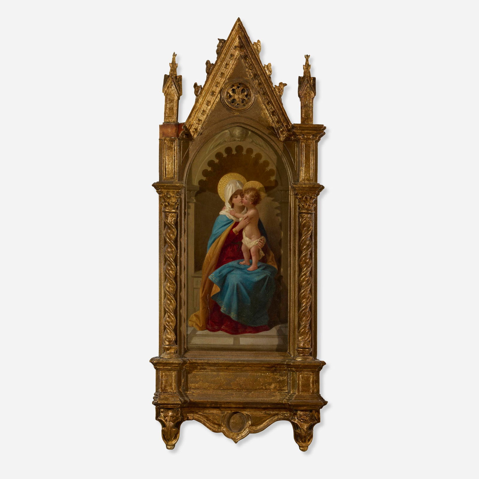 Italian School, Madonna and Child devotional panel (1 of 3)