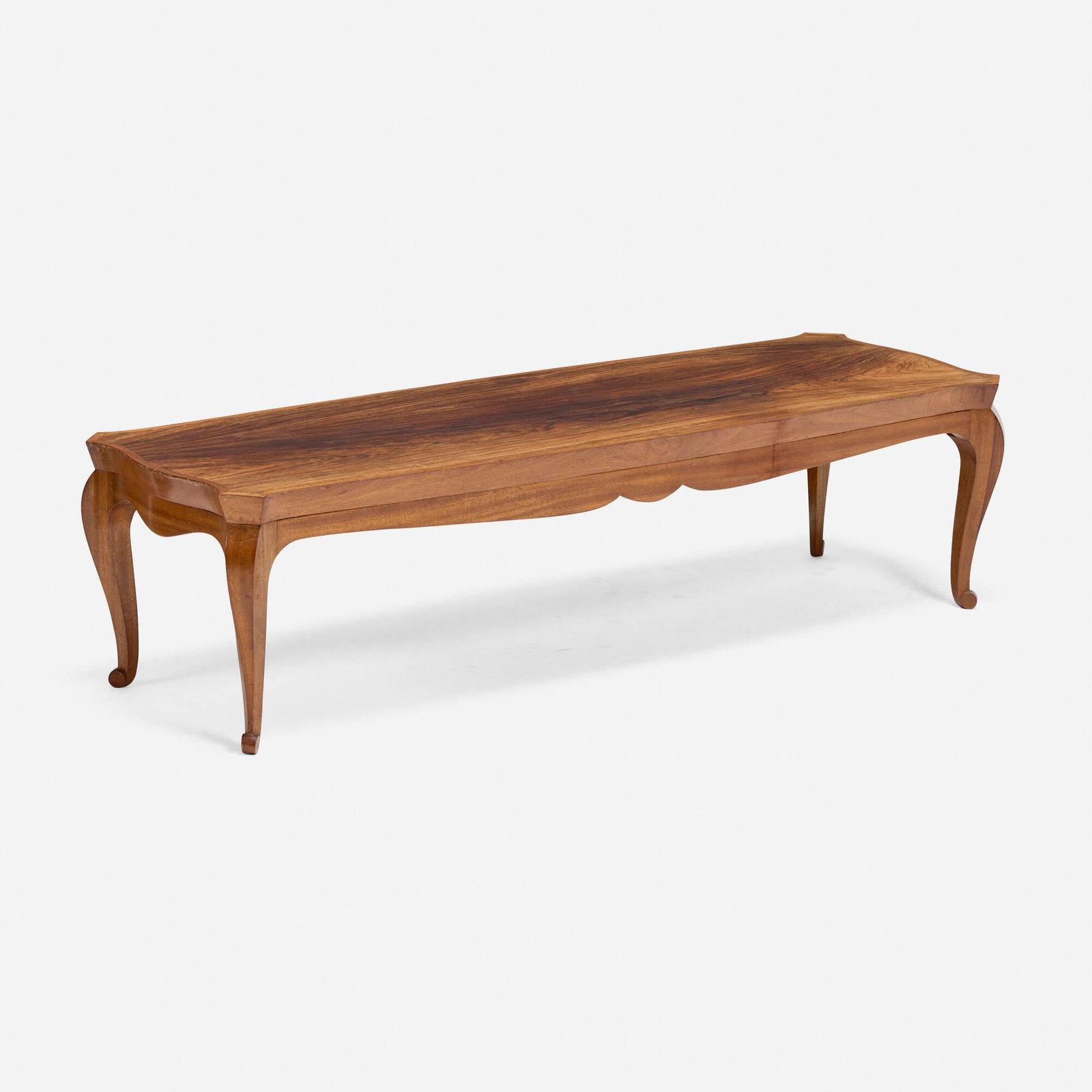 Andre Arbus, attribution, Coffee table: Andre Arbus, attribution Coffee table France, c. 1940rosewood 16 h x 59.5 w x 19.5 d in (41 x 151 x 50 cm) This work will ship from Los Angeles, California.