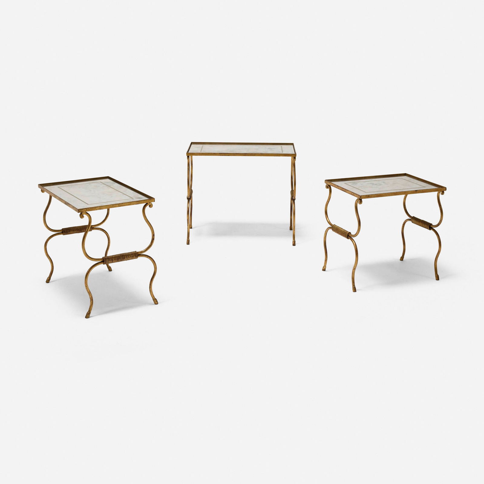 Rene Drouet, attribution, Nesting tables, set of three (1 of 4)