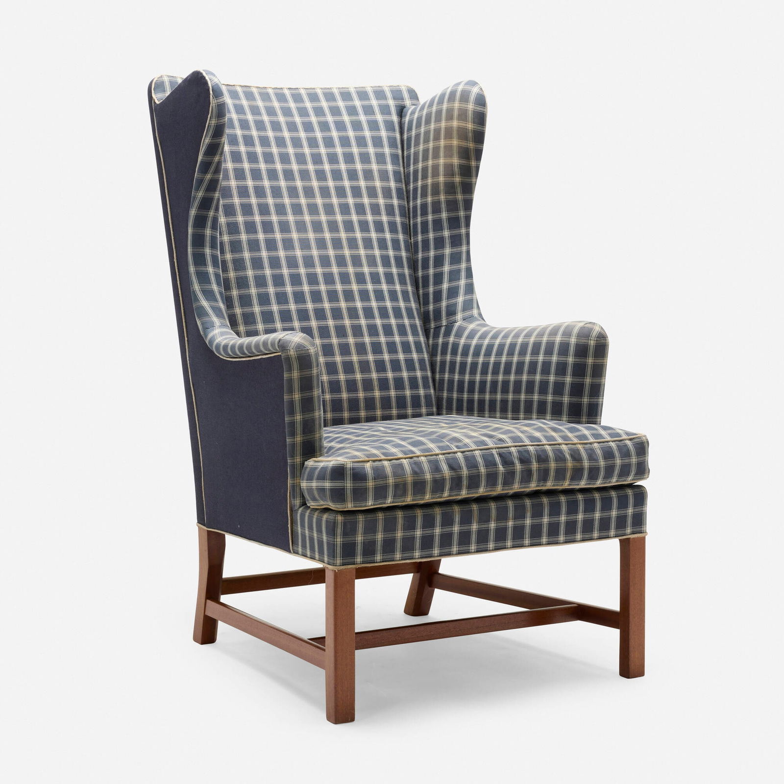 Kaare Klint, Wingback easy chair, model 6212: Kaare Klint Wingback easy chair, model 6212 Rud. Rasmussens SnedkerierDenmark, 1941upholstery, mahogany 46 h x 26.5 w x 36 d in (117 x 67 x 91 cm) This work will ship from C
