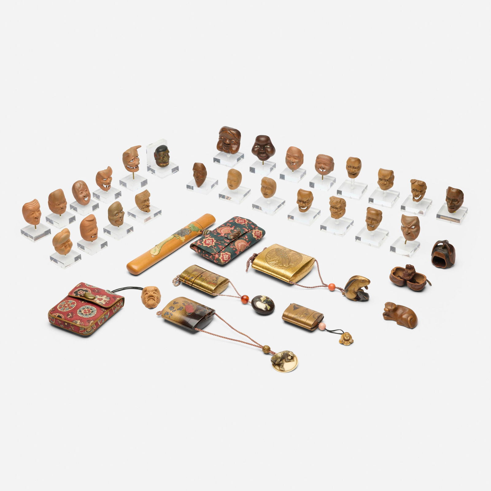 Japanese, Collection of inro and netsuke (1 of 3)