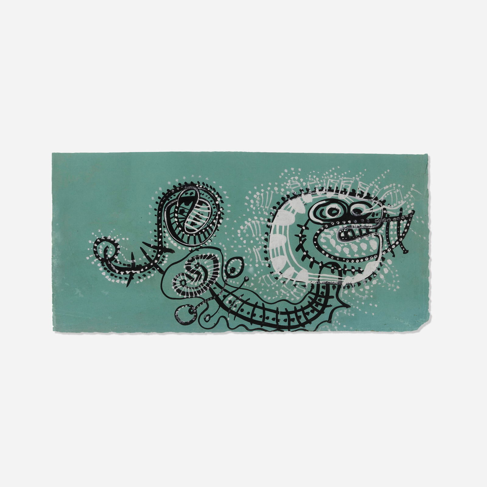 Peter Busa, Serpent: Peter Busa Serpent c.1940 ink and casein on paper 10.625 h x 22.375 w in (27 x 57 cm) Provenance: Estate of the artist | Albert Merola Gallery, Provincetown MA This work will ship from Chicago,