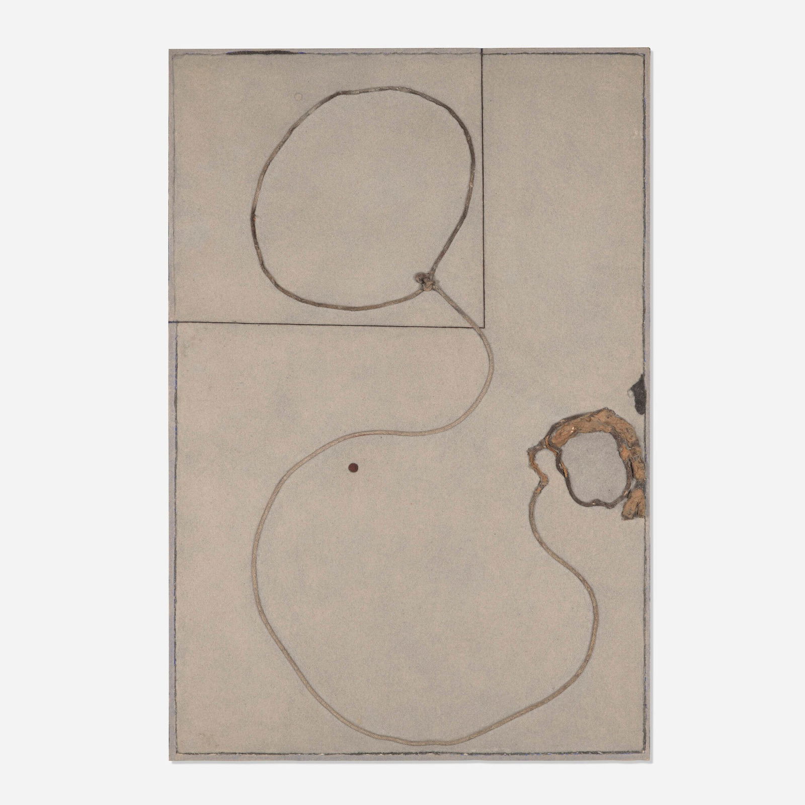 Tony Vevers, Polyphemus: Tony Vevers Polyphemus 1984 mixed media on canvas in artist-made frame 48.25 h x 33.5 w in (123 x 85 cm) Signed to stretcher bar verso 'Vevers'. Provenance: Long Point Gallery, Provincetown, MA |