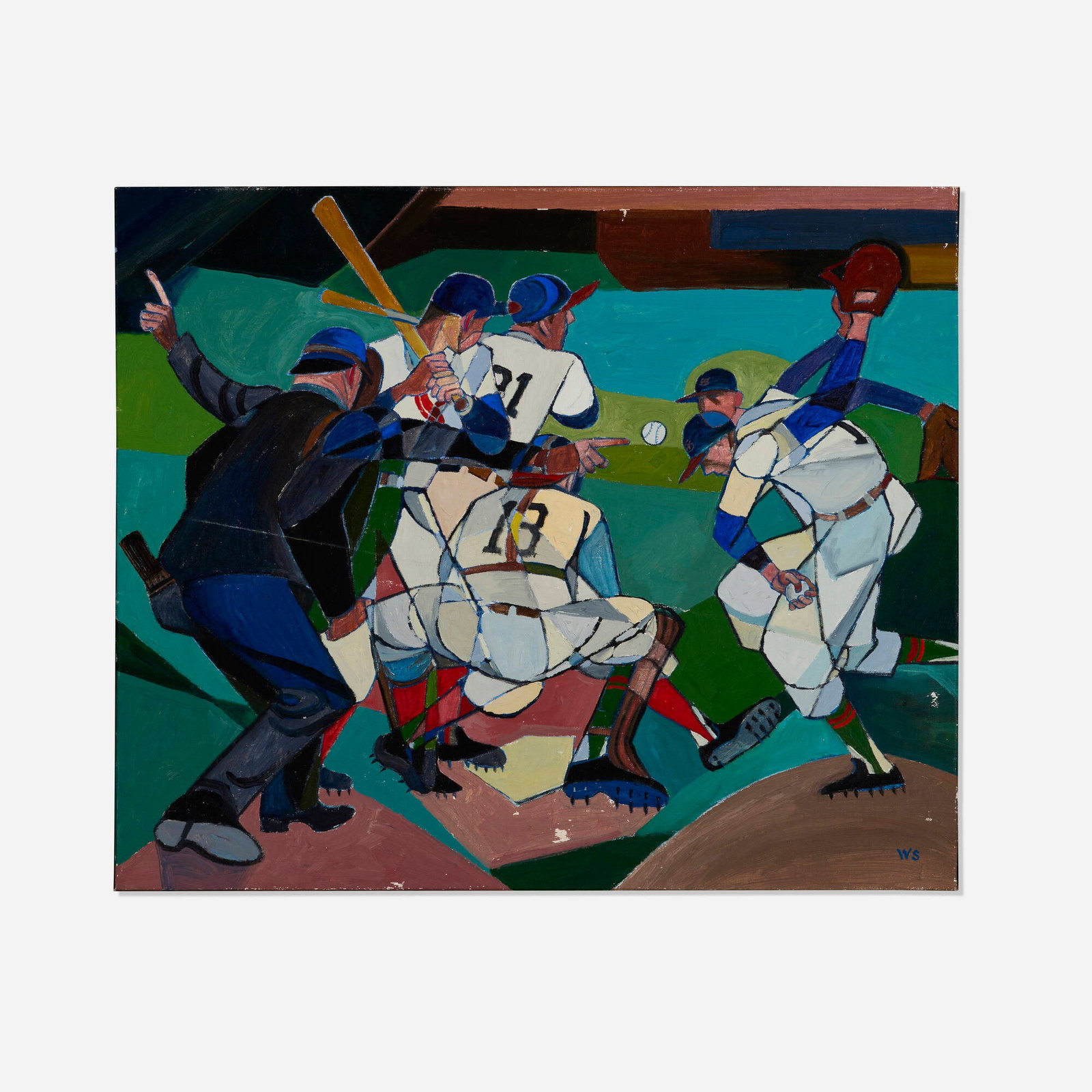 William Sharp, Untitled (Baseball Scene) (1 of 3)