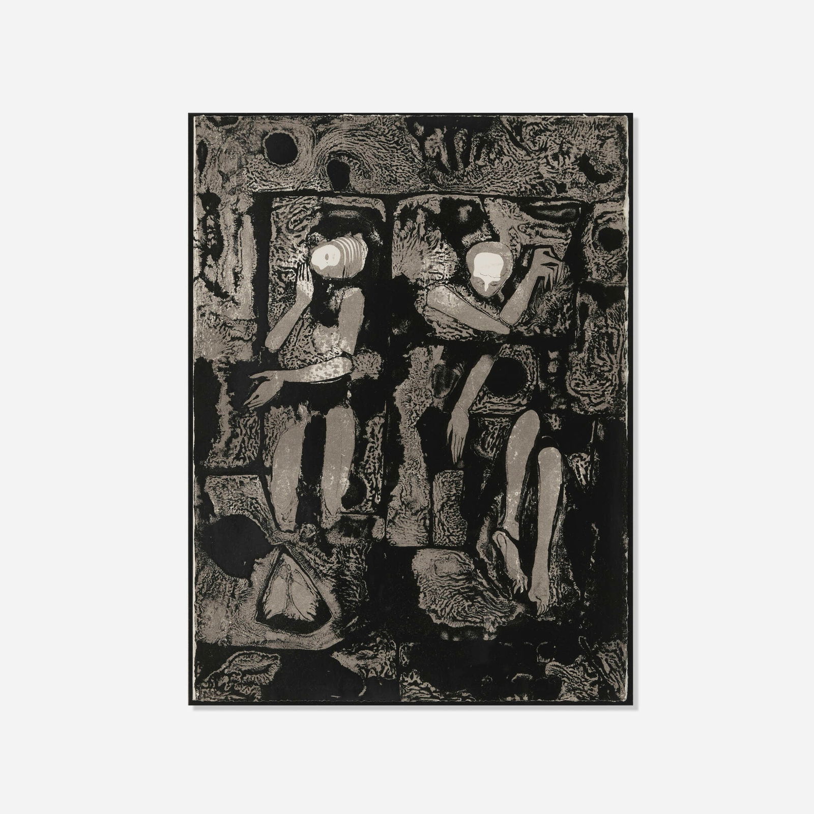 June Wayne, The Relique (from the John Donne: Songs and Sonnets portfolio): June Wayne The Relique (from the John Donne: Songs and Sonnets portfolio) 1956 lithograph in colors 15 h x 11.125 w in (38 x 28 cm) Signed and titled to lower margin 'The Relique (Donne) June