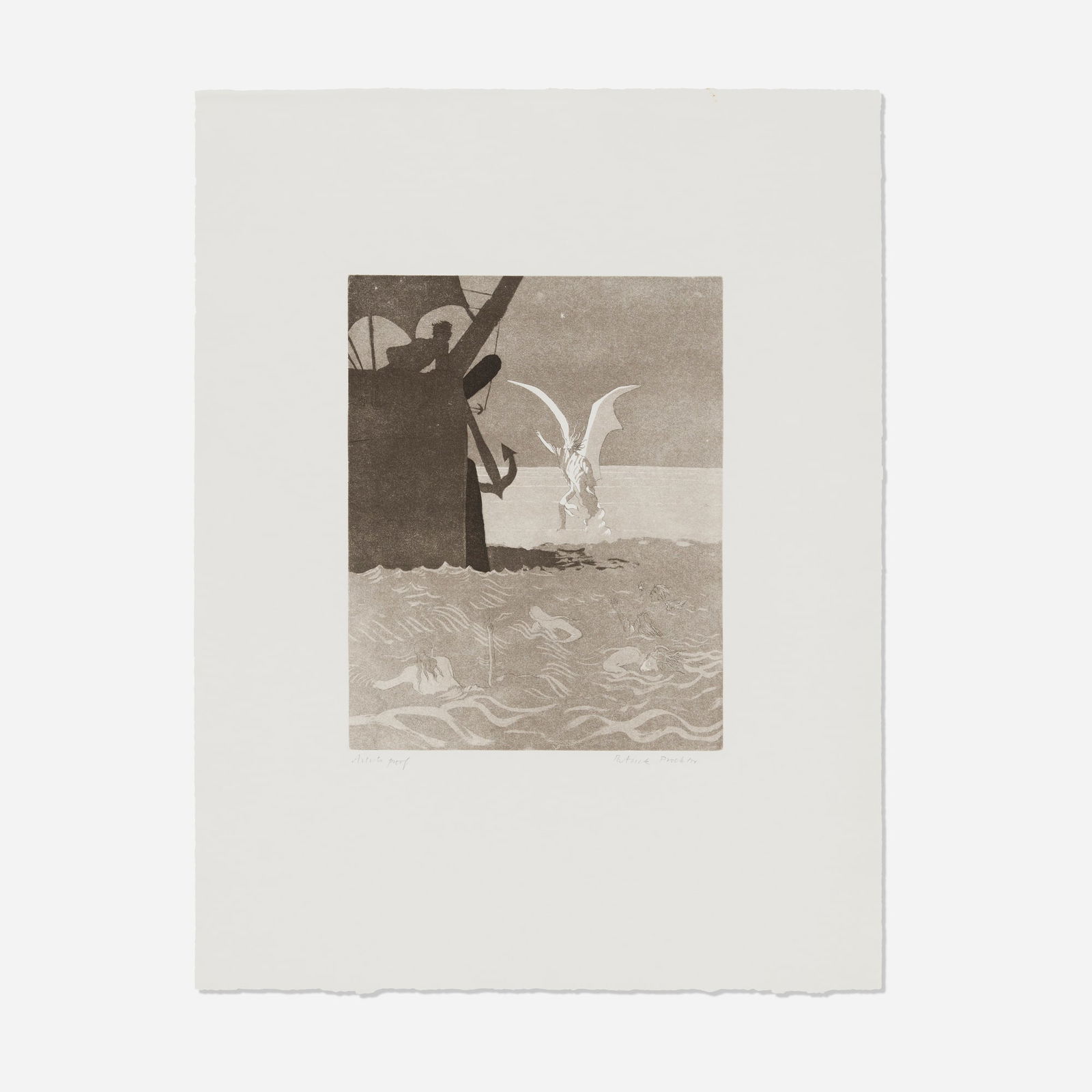 Patrick Procktor, The Very Deep Did Rot (from The Rime of the Ancient Mariner portfolio): Patrick Procktor The Very Deep Did Rot (from The Rime of the Ancient Mariner portfolio) 1976 etching and aquatint on BFK Rives image: 13.375 h x 10.625 w in (34 x 27 cm) sheet: 25.75 h x 19.625 w