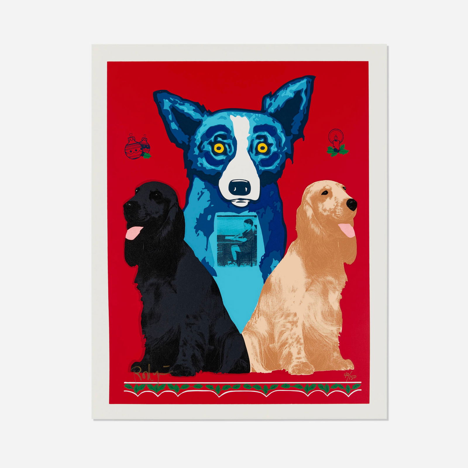George Rodrigue, George's Sweet Inspirations: George Rodrigue George's Sweet Inspirations 2000 screenprint in colors image: 20.25 h x 15.5 w in (51 x 39 cm) sheet: 22.125 h x 17.5 w in (56 x 44 cm) Signed and numbered to lower edge 'Rodrigue