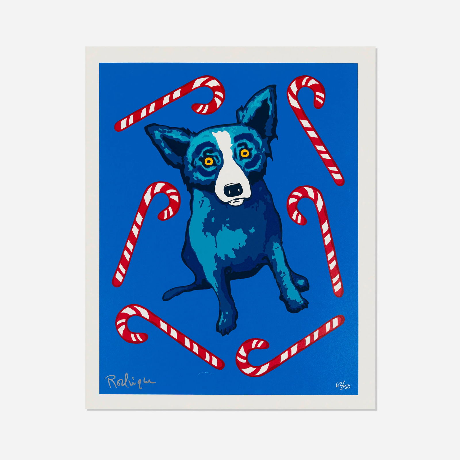 George Rodrigue, Sweet Like You: George Rodrigue Sweet Like You 2000 screenprint in colors image: 19.875 h x 15.5 w in (50 x 39 cm) sheet: 21.875 h x 17.5 w in (56 x 44 cm) Signed and numbered to lower edge '62/150 Rodrigue'.