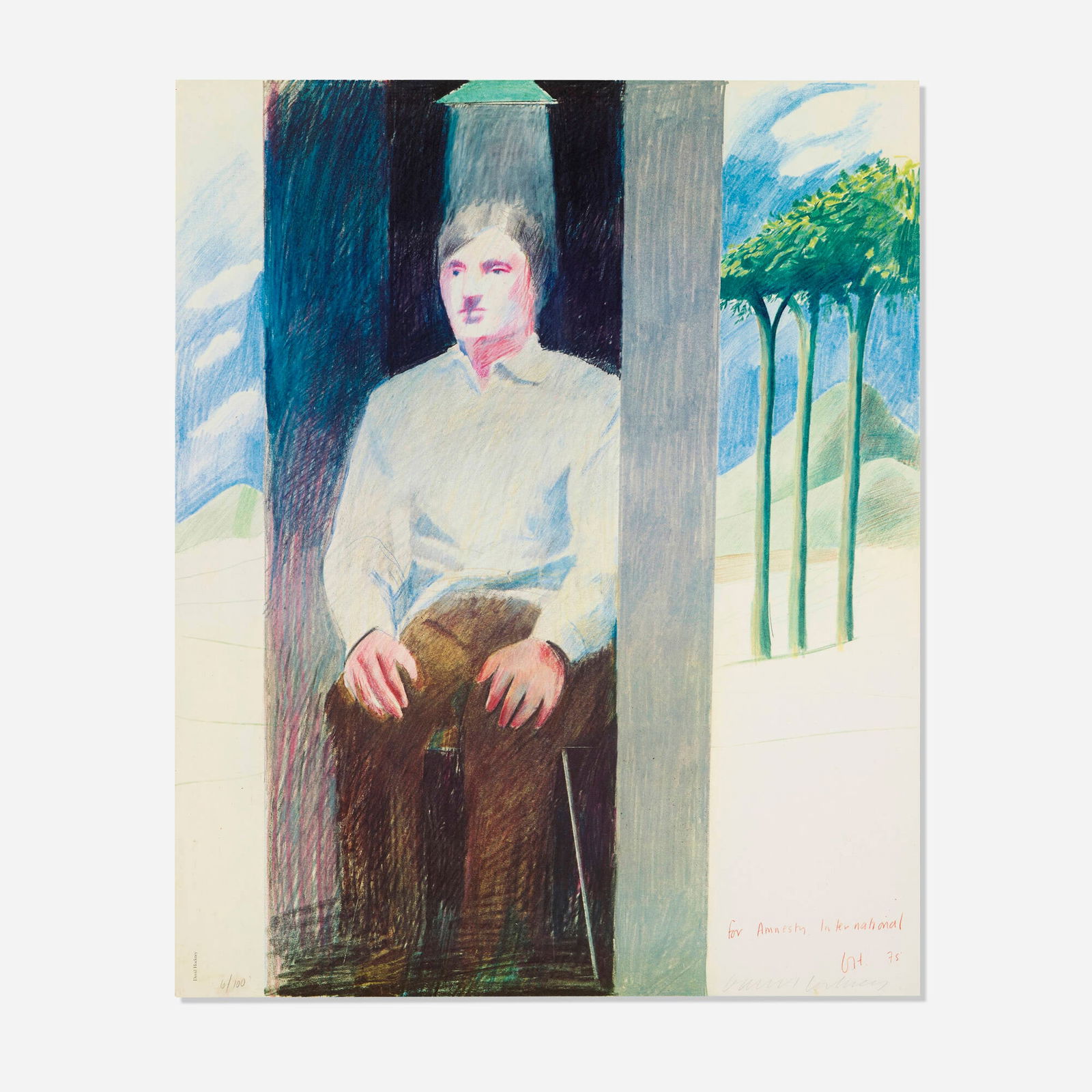 David Hockney, Prisoner, for Amnesty International (1 of 3)