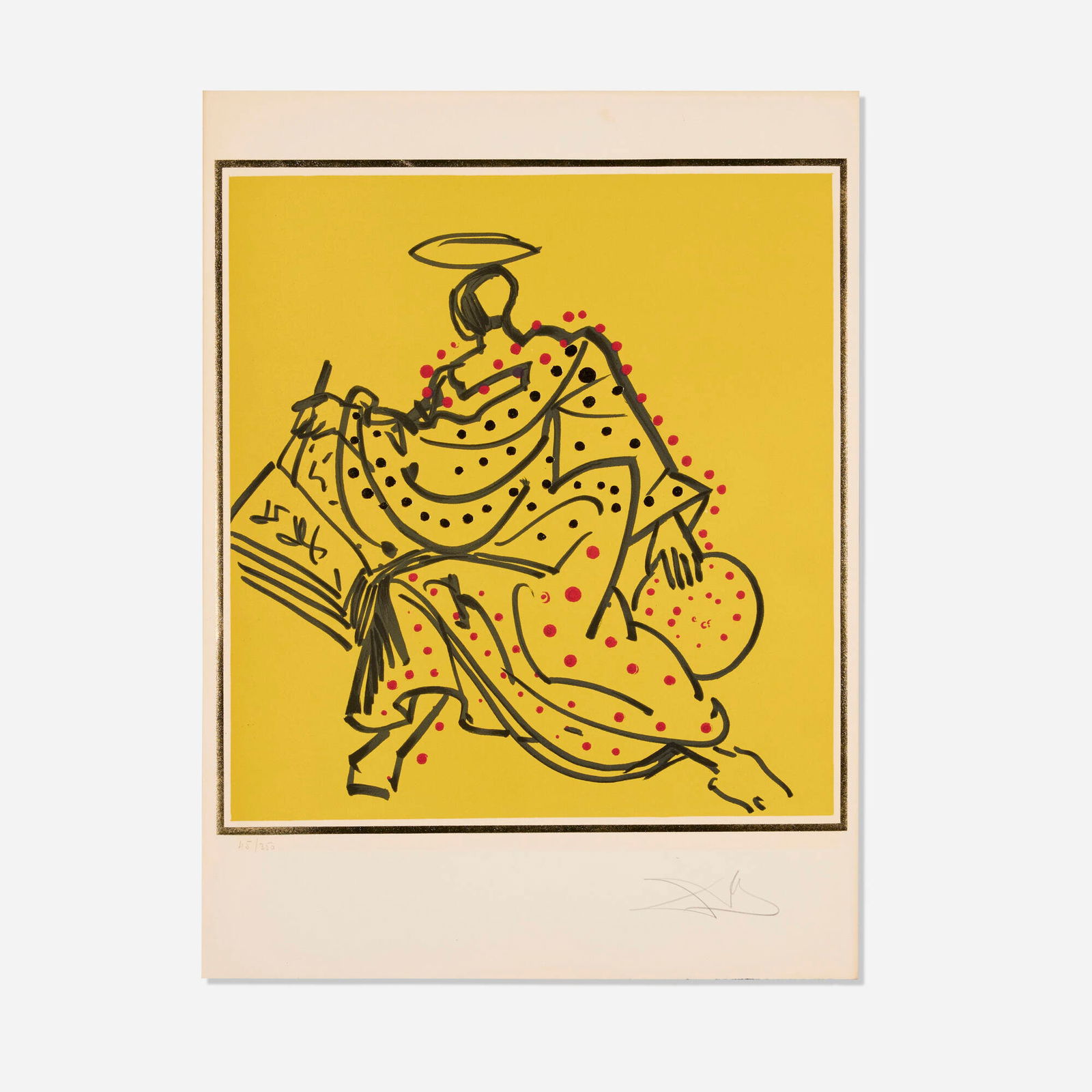 Salvador Dali, Matthew (from the Twelve Apostles Suite (The Knights of the Round Table Suite)): Salvador Dali Matthew (from the Twelve Apostles Suite (The Knights of the Round Table Suite)) 1972lithograph in colors with embossing and foil on Arches image: 19.375 h x 18.125 w in (49 x 46 cm)