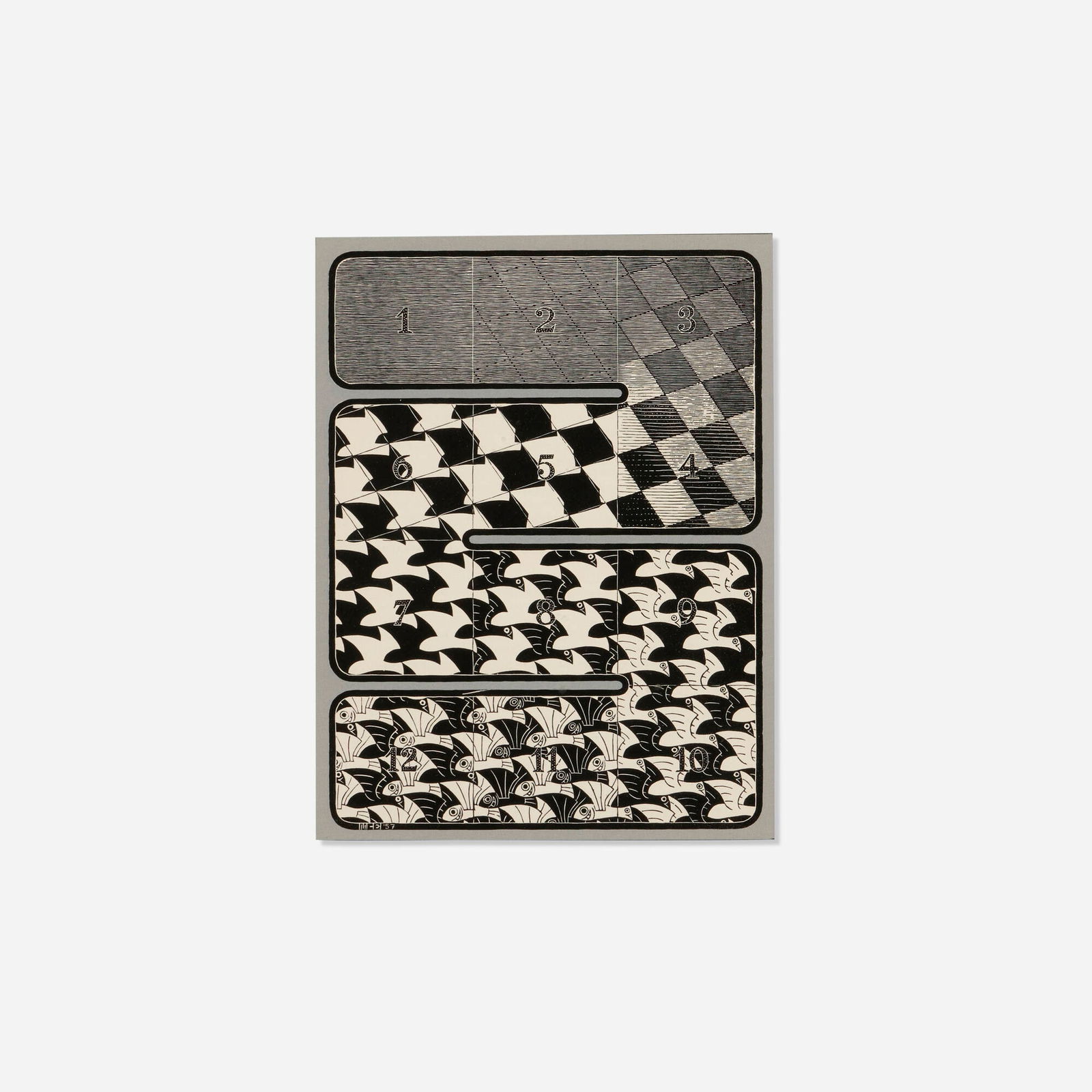 M.C. Escher, Regular Division of the Plane I (1 of 4)