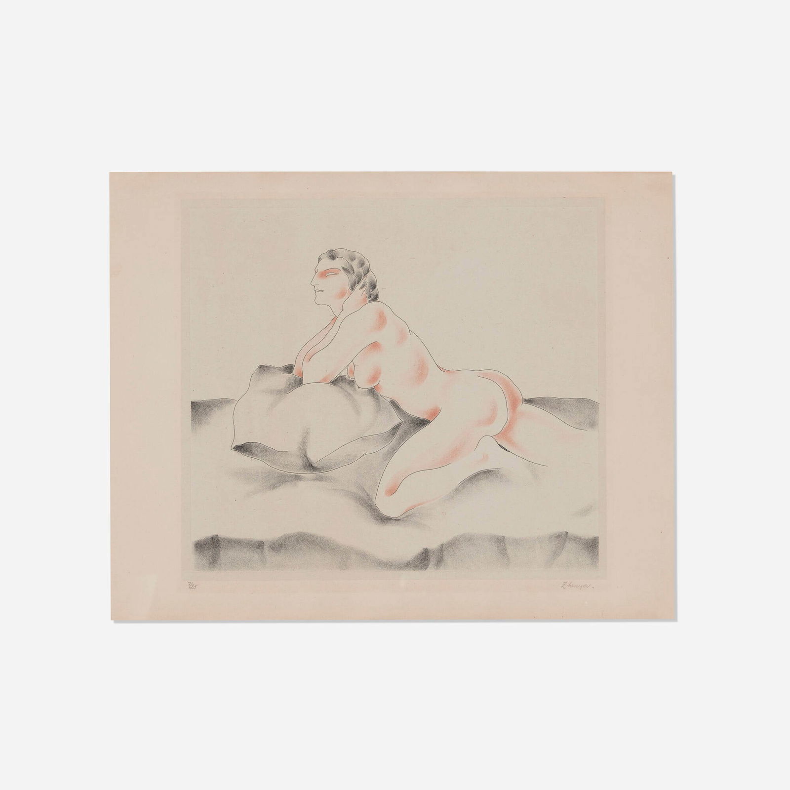 Zhenya Gay, Nude on Bed (1 of 4)