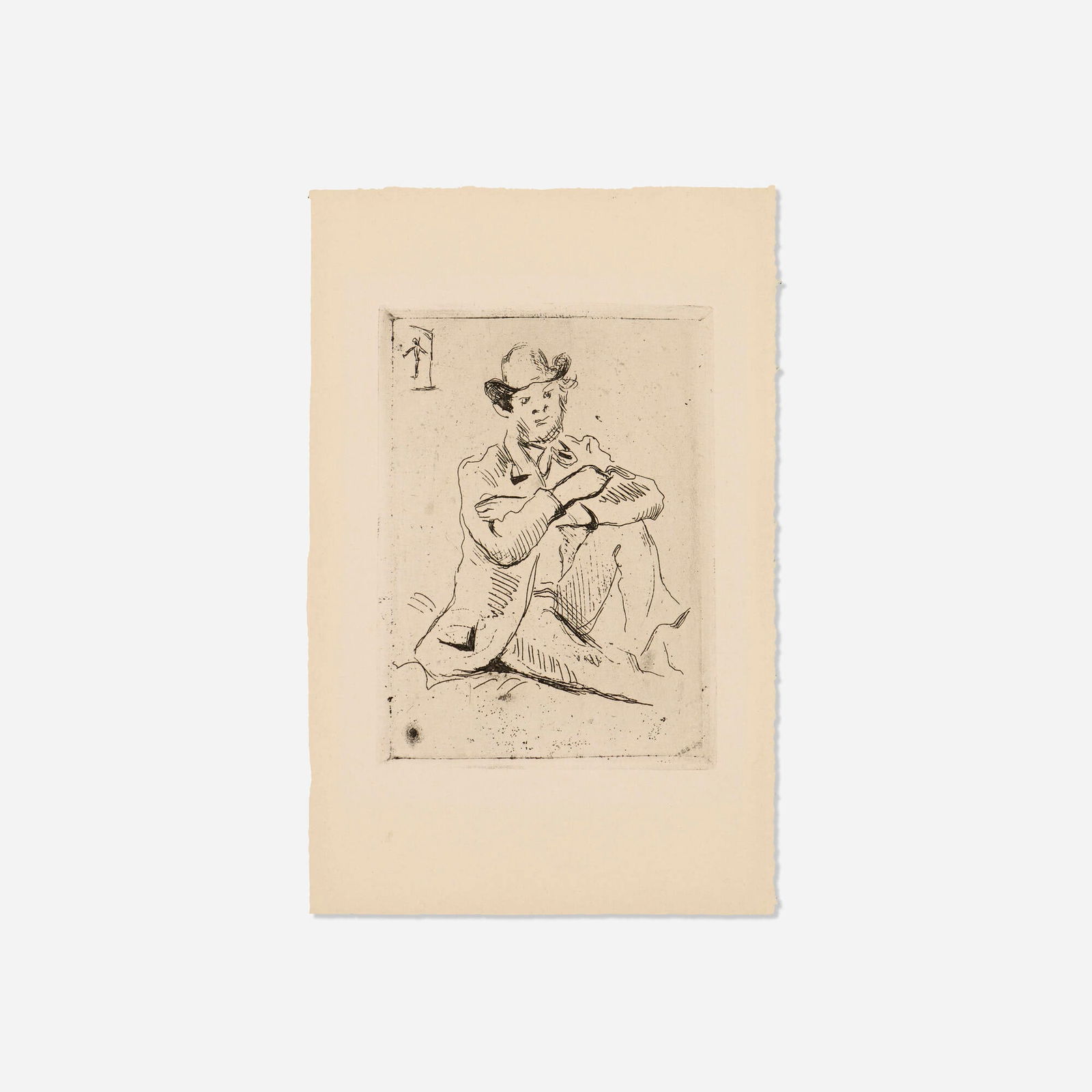 Paul Cezanne, Portrait du peintre A. Guillaumin au pendu: Paul Cezanne Portrait du peintre A. Guillaumin au pendu (from L'Histoire des peintres impressionnistes) 1873 / 1906 etching image: 6.25 h x 4.5 w in (16 x 11 cm) sheet: 9.875 h x 6.25 w in (25 x 16