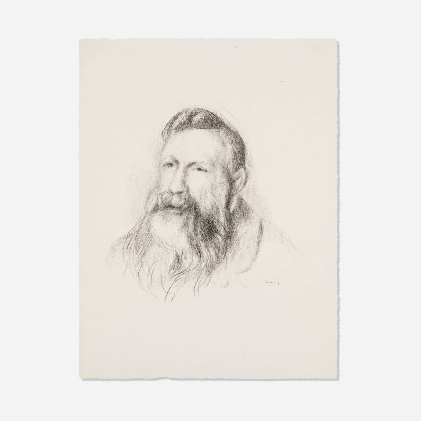 Pierre-Auguste Renoir, Auguste Rodin: Pierre-Auguste Renoir Auguste Rodin c. 1910 lithograph on Arches 26 h x 19.75 w in (66 x 50 cm) This work is from the edition of 200. Literature: Delteil 49 | Roger-Marx 25 | Stella 49 This