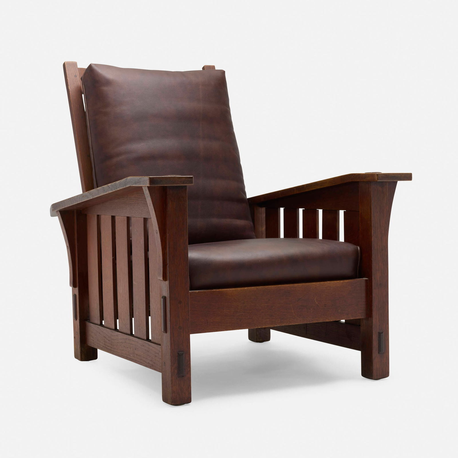 Gustav Stickley, Bent-arm Morris chair, mode 369 (1 of 5)