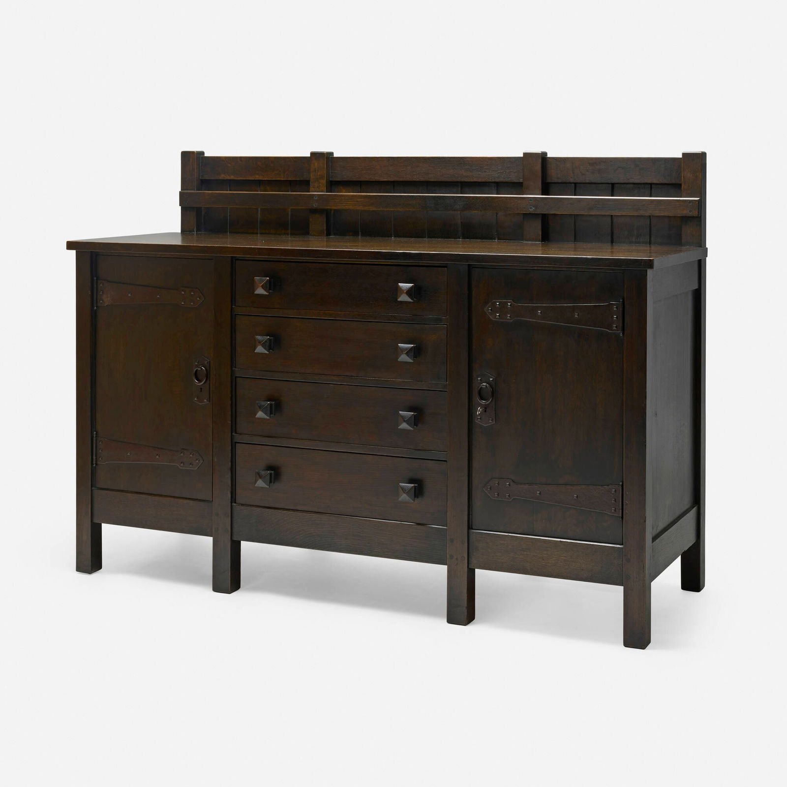 Gustav Stickley, Early eight-leg sideboard, model 961 (1 of 4)
