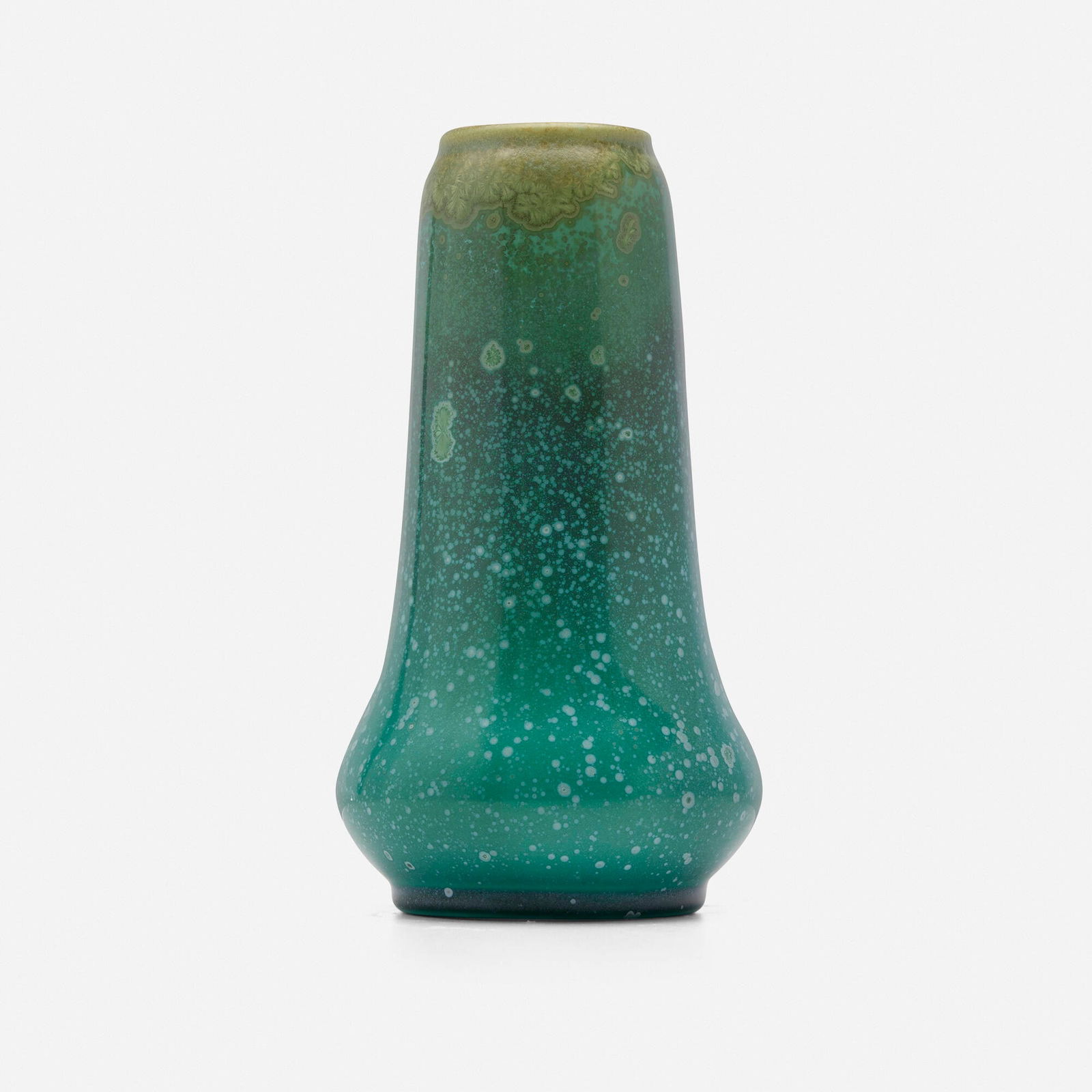 Thomas Gotham, Vase: Thomas Gotham Vase England, c. 1925 crystalline-glazed porcelain 8.5 h x 4.5 dia in (22 x 11 cm) The artist developed his signature crystalline glazes while working at West Coast Porcelain