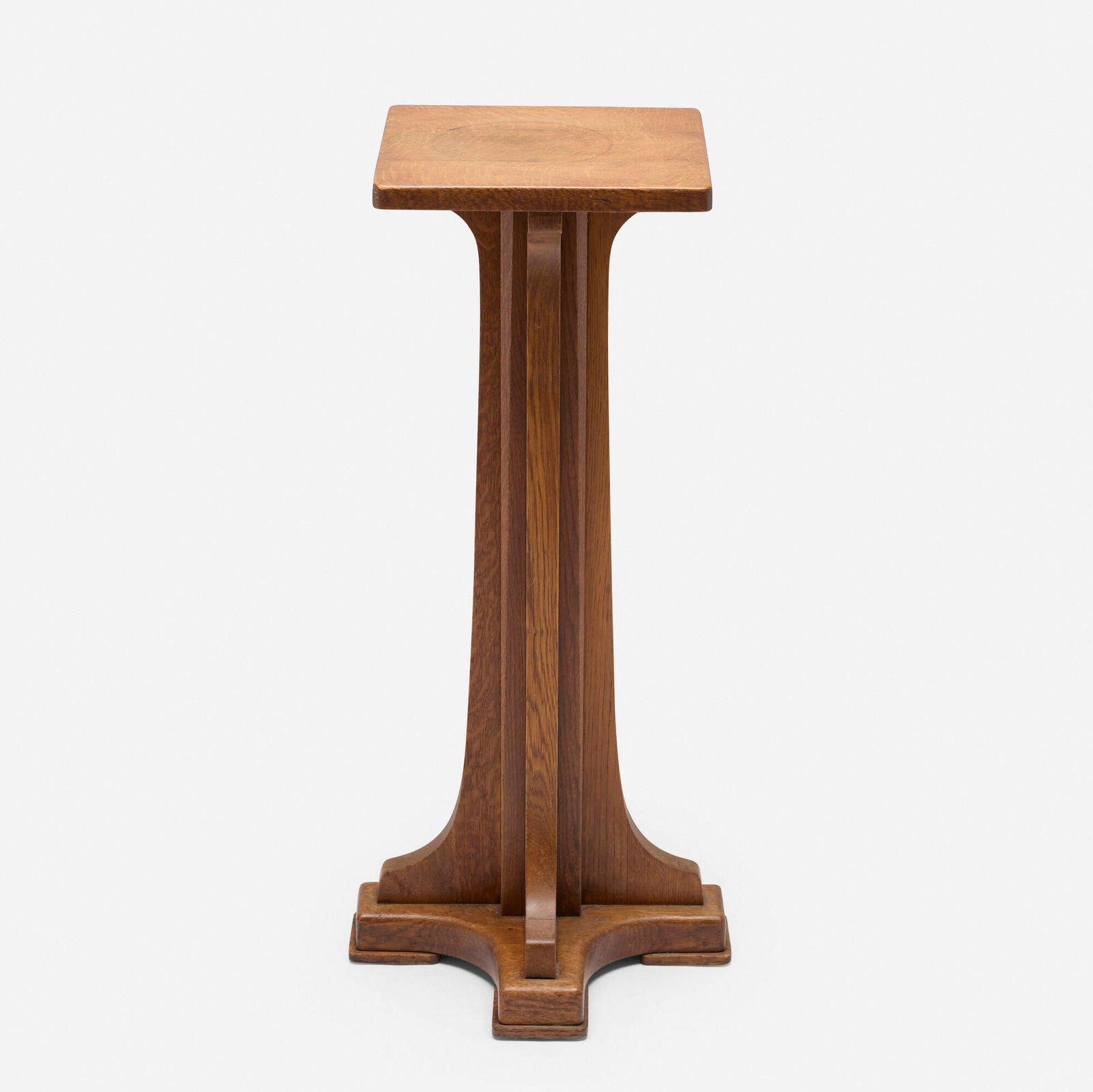 Limbert, Pedestal, model 269: Limbert Pedestal, model 269 USA, c. 1910 oak 36 h x 13 w x 13 d in (91 x 33 x 33 cm) Branded manufacturer's mark to underside 'Limberts Arts & Crafts Furniture Made in Grand Rapids and Holland'. 