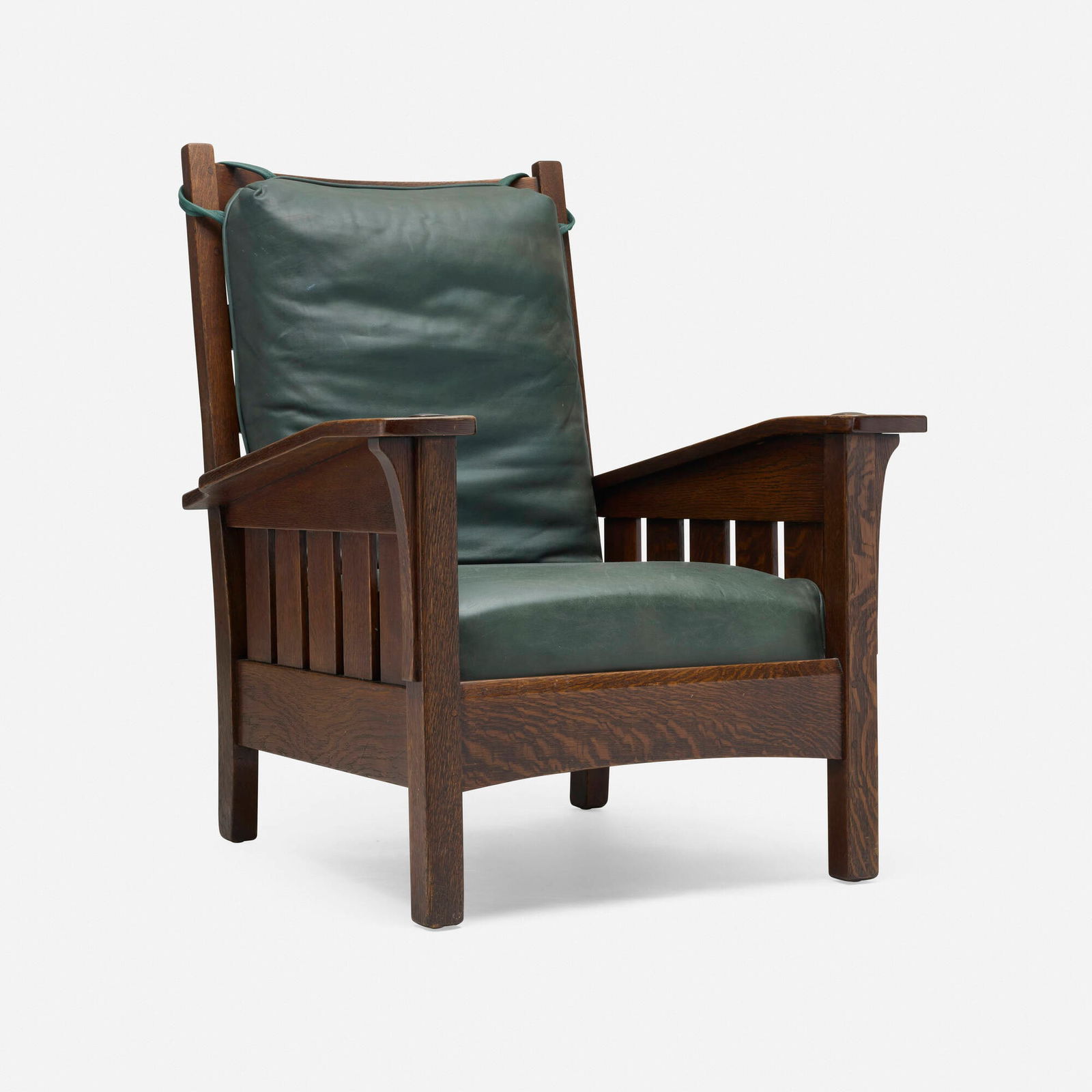 L. & J.G. Stickley, Fixed-back bent-arm Morris chair, model 400 (1 of 5)