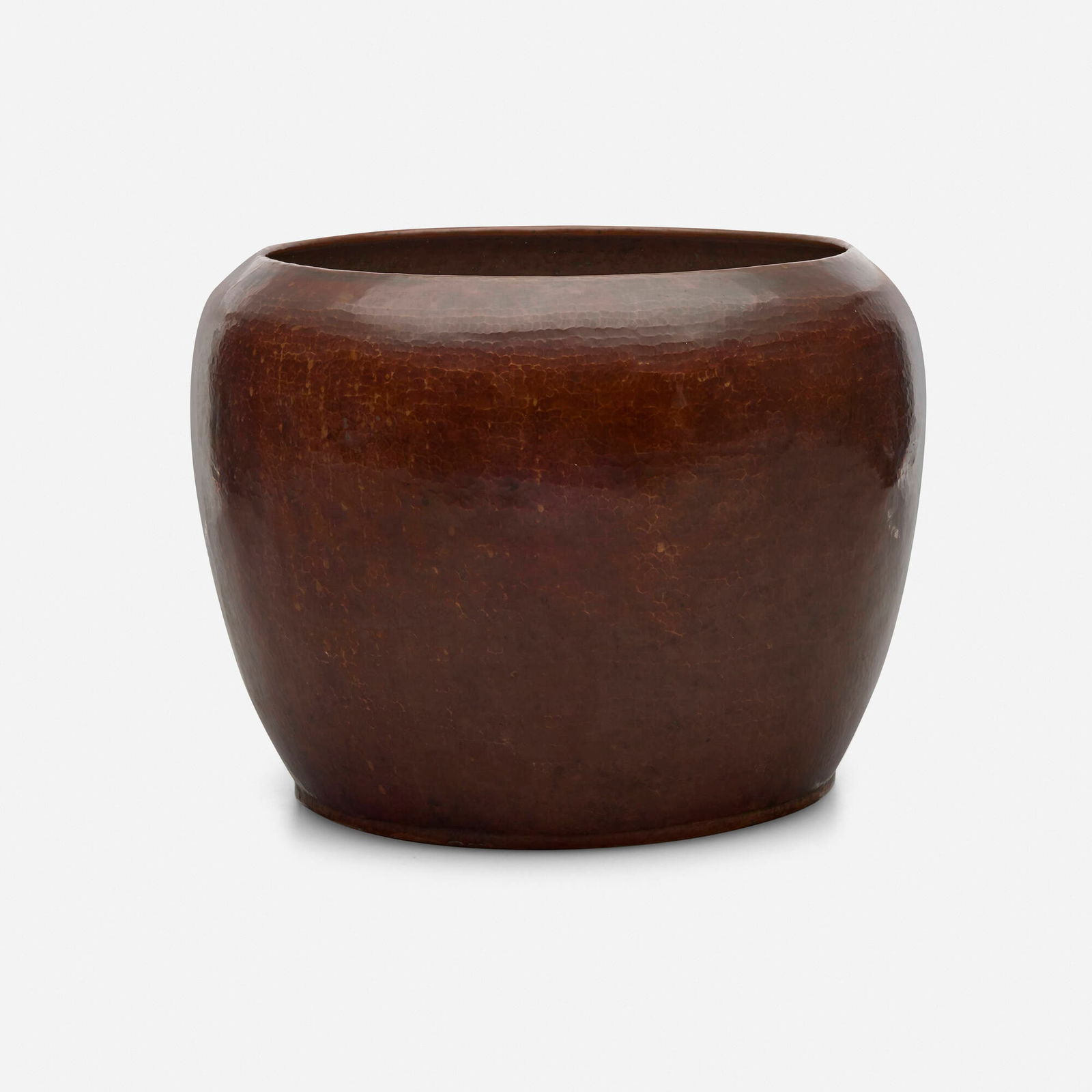 Dirk van Erp, Jardiniere: Dirk van Erp Jardiniere USA, c. 1913-15handwrought copper 11.75 h x 16 dia in (30 x 41 cm) Impressed open-box windmill mark to underside 'Dirk van Erp'. This work will ship