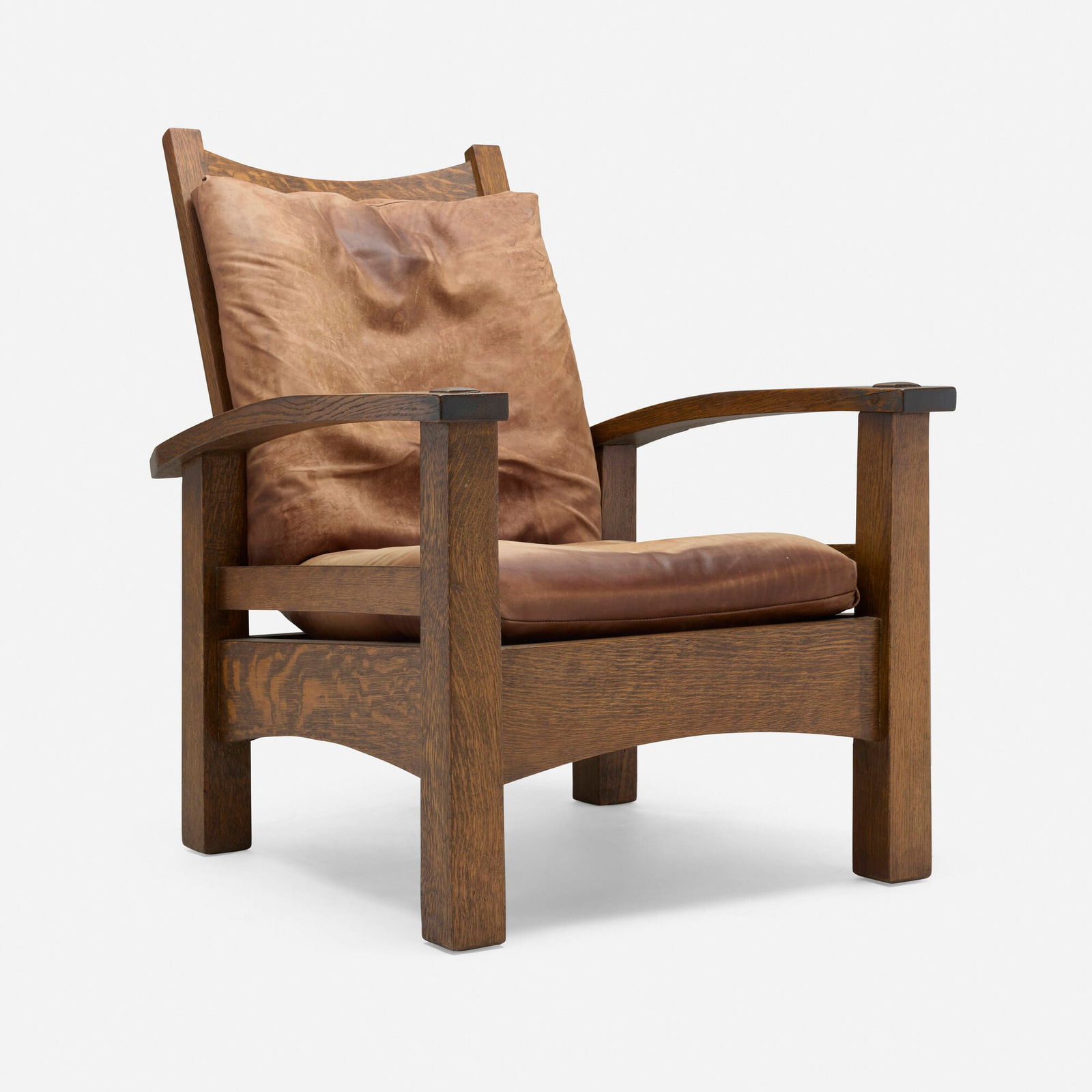 Gustav Stickley, Early bow-arm Morris chair, model 2340 (1 of 4)
