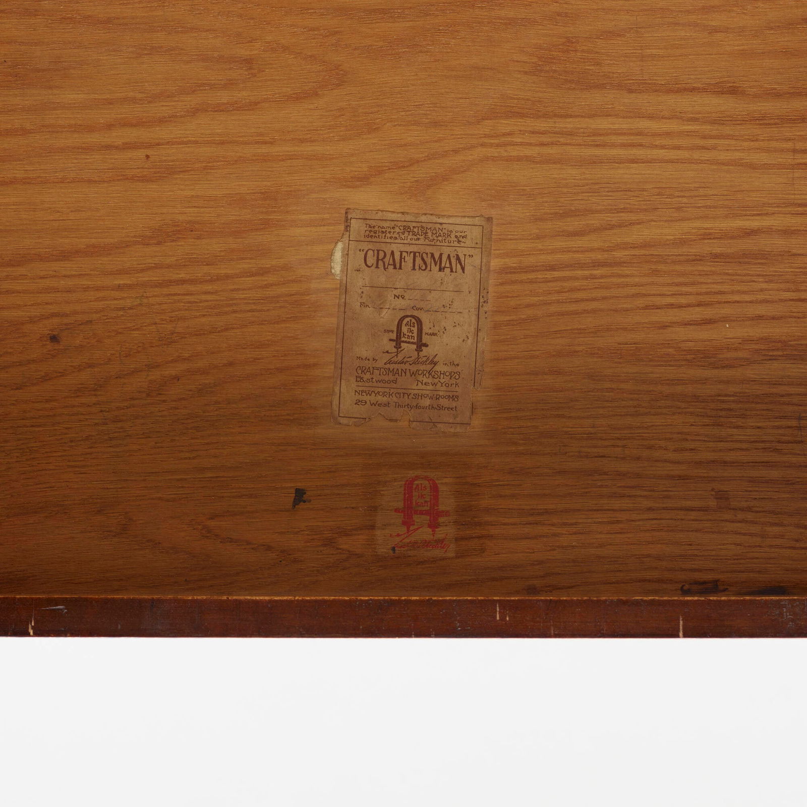 Gustav Stickley, Inlaid table - 6