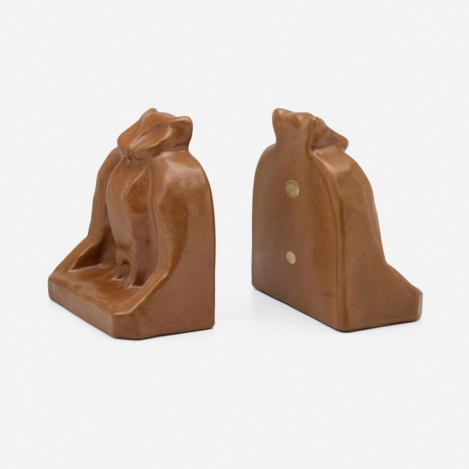 Marblehead Pottery, Owl bookends, pair - 2