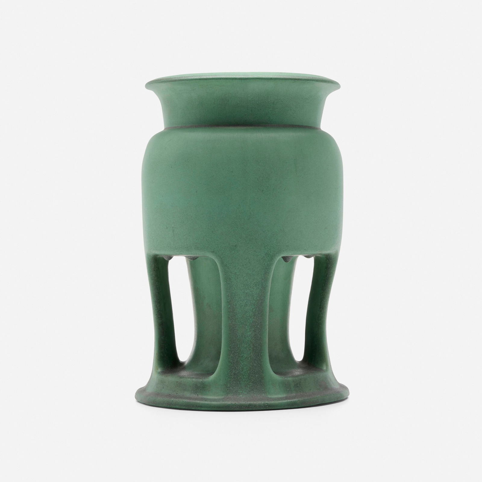 Jeremiah Kiersted Cady for Teco Pottery, Rare vase, model 171: Jeremiah Kiersted Cady for Teco Pottery Rare vase, model 171 USA, c. 1904 glazed earthenware 12.25 h x 8.625 dia in (31 x 22 cm) Impressed manufacturer's mark to underside 'Teco'. Literature: