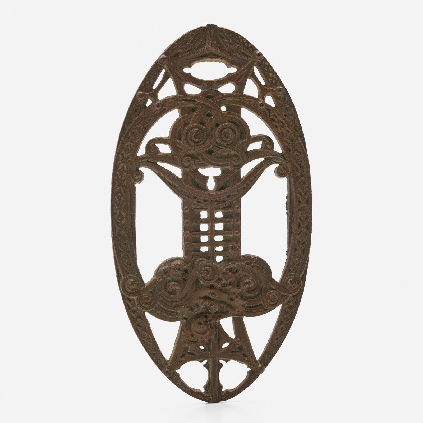Dankmar Adler and Louis Sullivan, Elevator grille element from the Guaranty Building, Buffalo: Dankmar Adler and Louis Sullivan Elevator grille element from the Guaranty Building, Buffalo, New York Winslow Brothers USA, c. 1896 copper-plated cast iron 9.5 h x 5.25 w x 0.5 d in (24 x 13 x 1